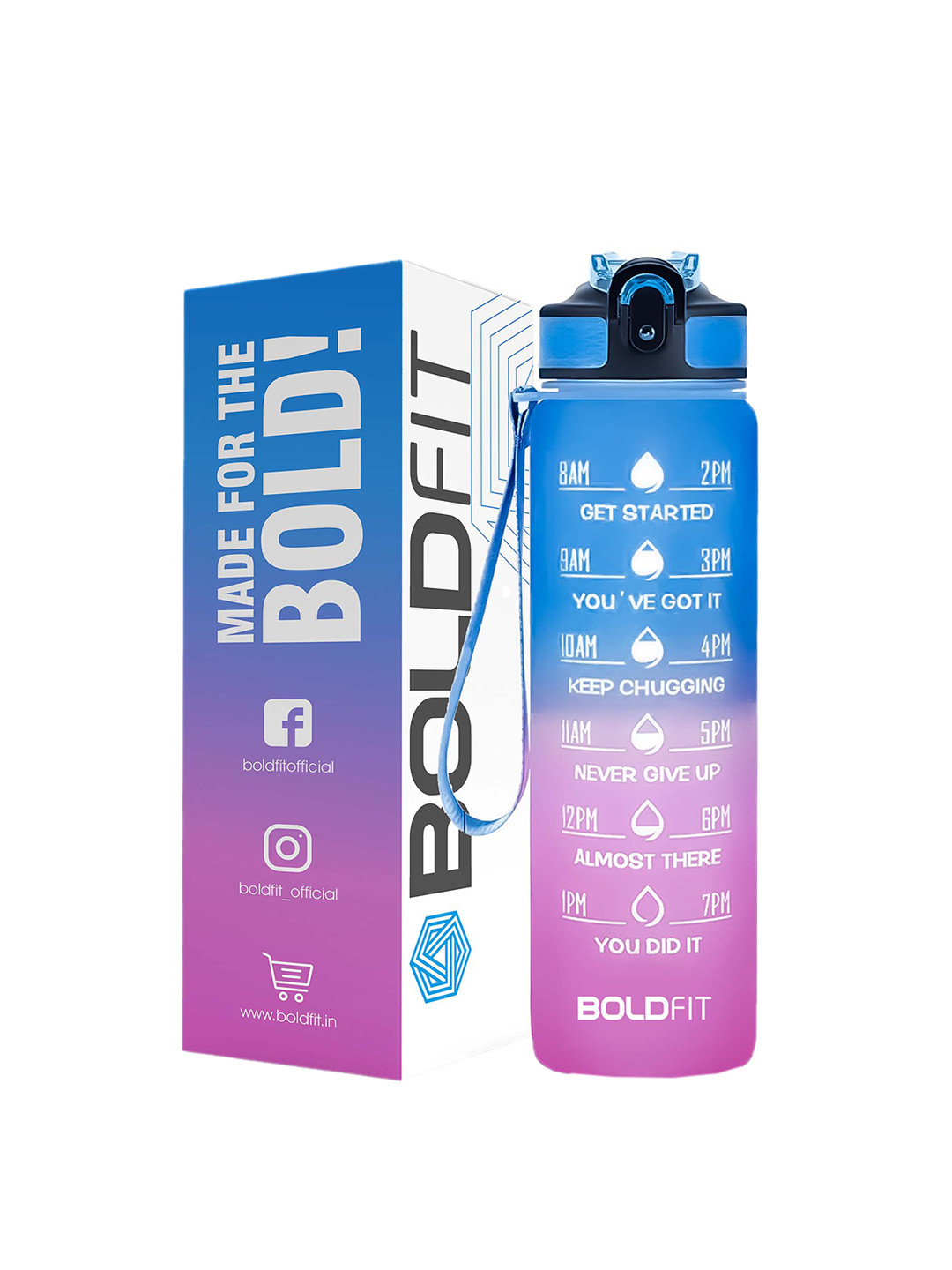 BOLDFIT Fuchsia Sipper Water Bottle