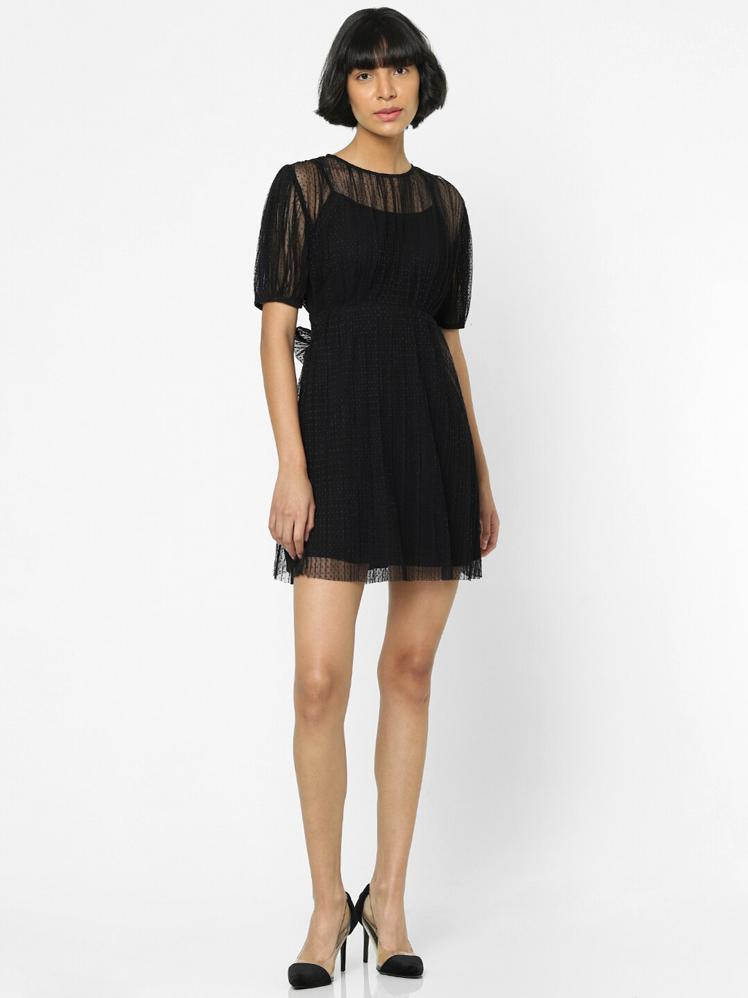 ONLY Women Black Mini A-Line Dress