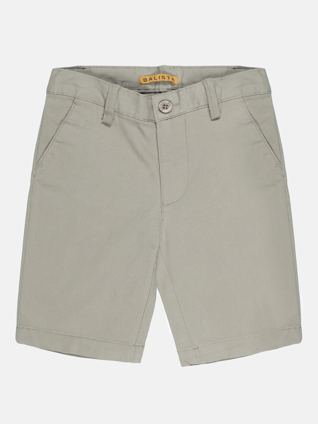 Balista Boys Green Solid Cotton Shorts