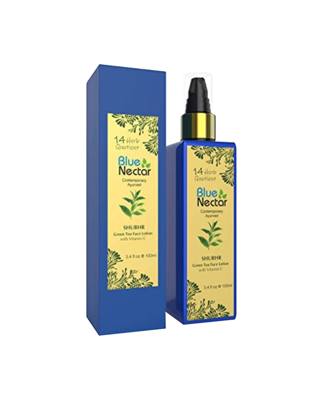 Blue Nectar Shubhr Green Tea Face Moisturizer with Vitamin C For Glowing Skin - 100 ml