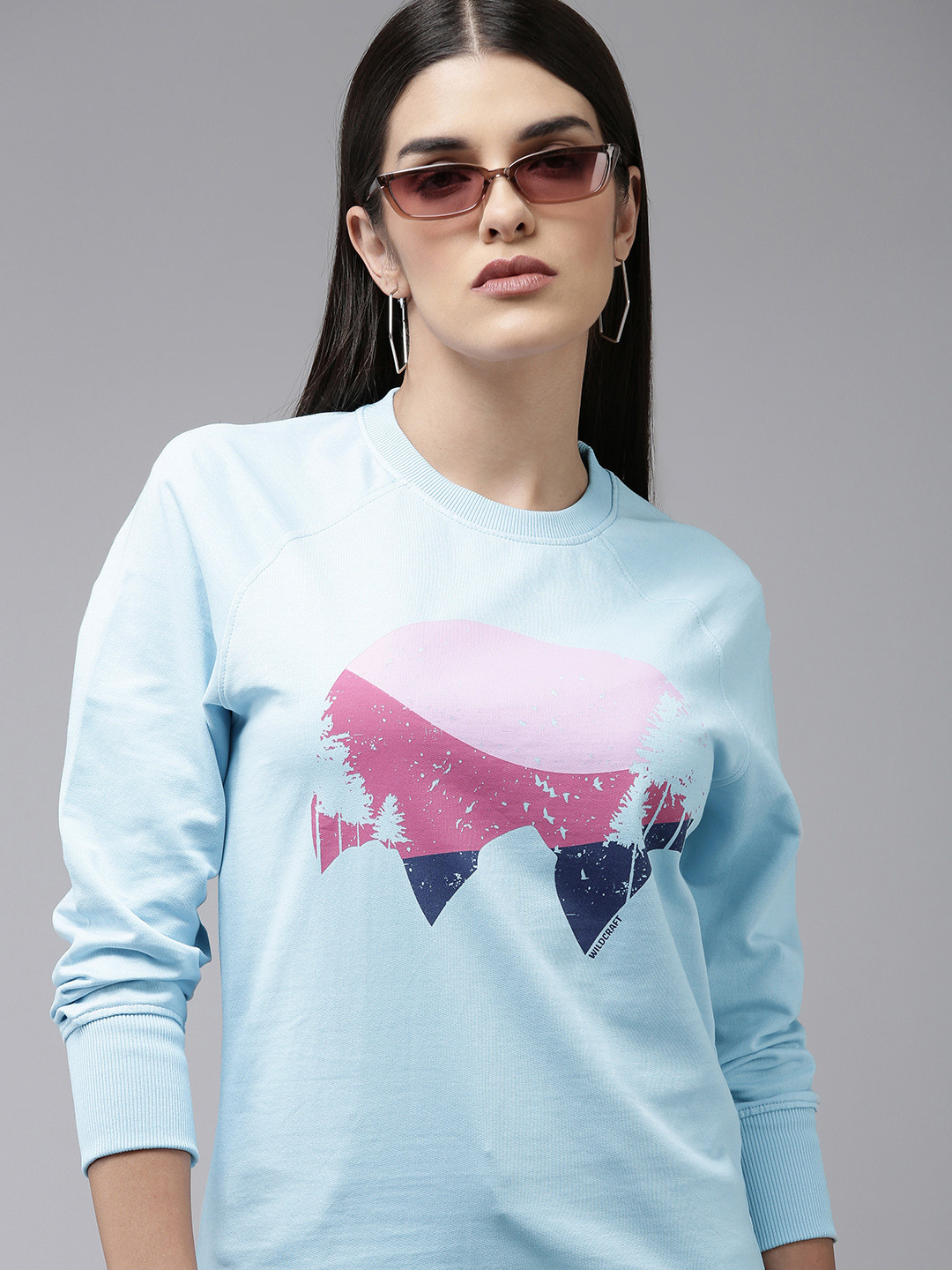 Wildcraft Women Graphic Printed Pure Cotton Sweatshirt