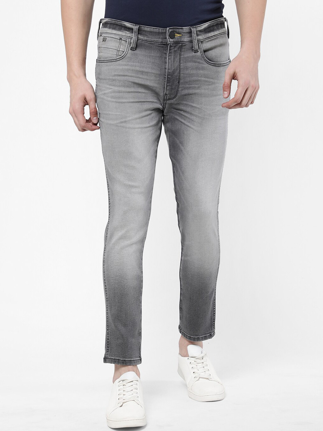 Wrangler Men Grey Millard Straight Fit Heavy Fade Jeans