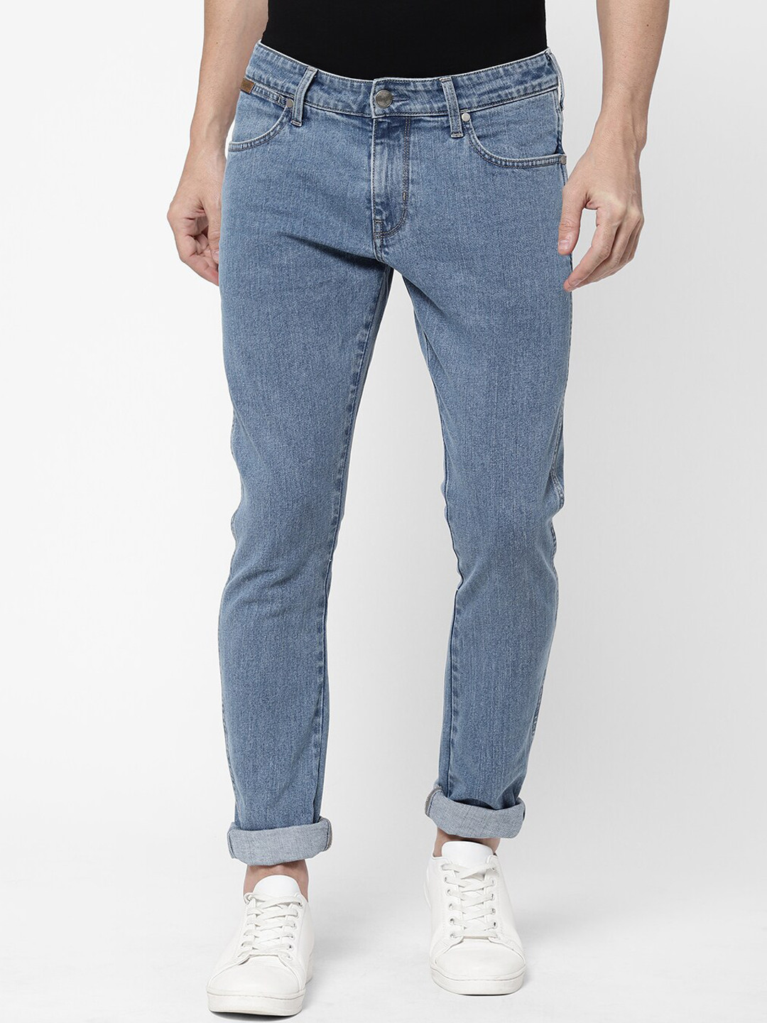 Wrangler Men Blue Vegas Skinny Fit Low-Rise Stretchable Jeans