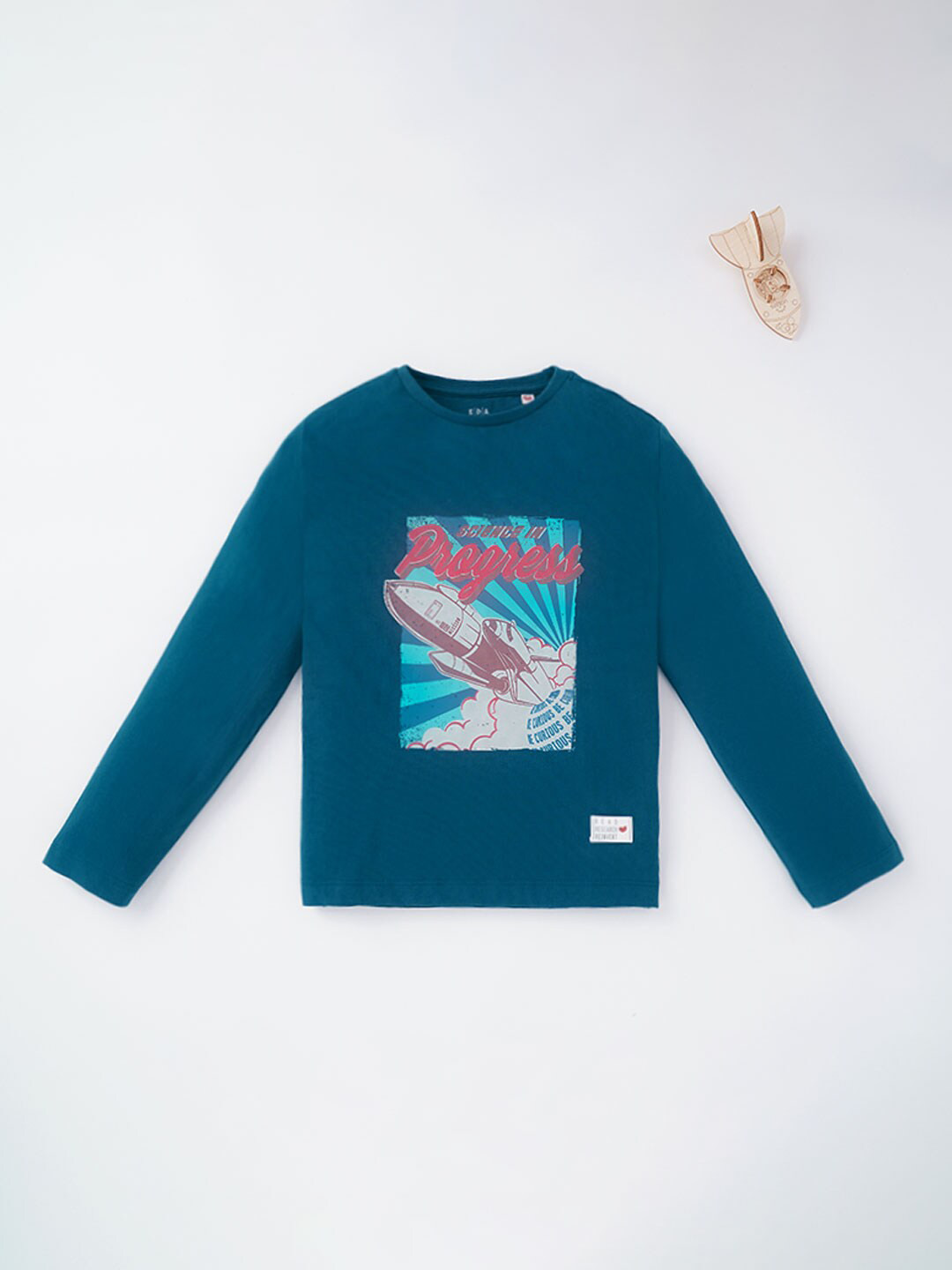 Ed-a-Mamma Boys Blue Printed T-shirt