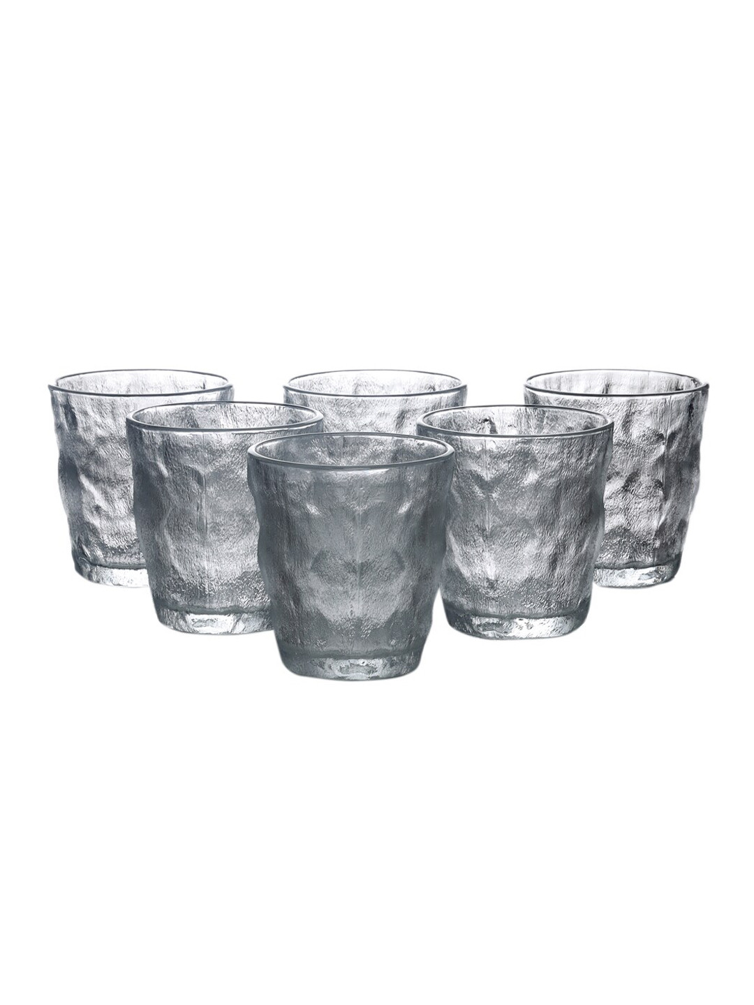 ceradeco Set Of 6 Transparent Glass Water Or Juice Glasses 265 ML each