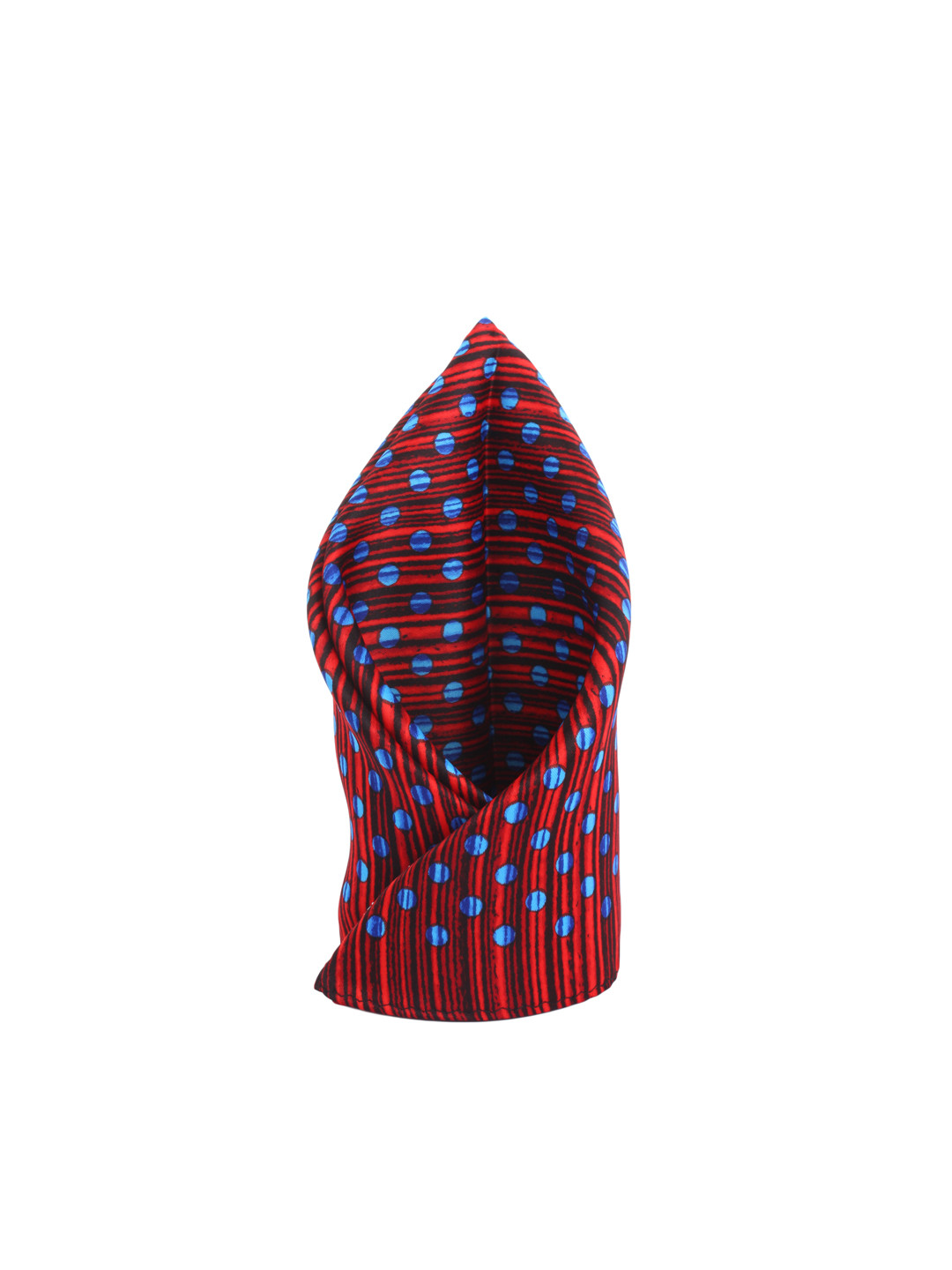 Alvaro Castagnino Maroon & Blue Printed Pocket Square