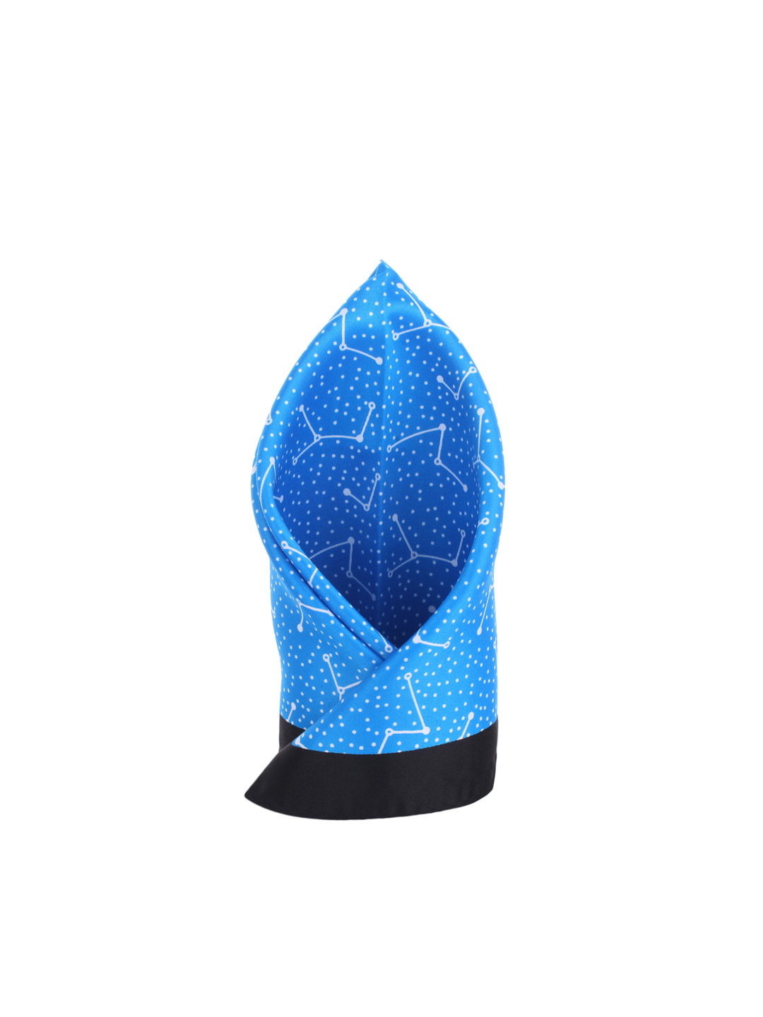Alvaro Castagnino Blue and Black Printed Pocket Square