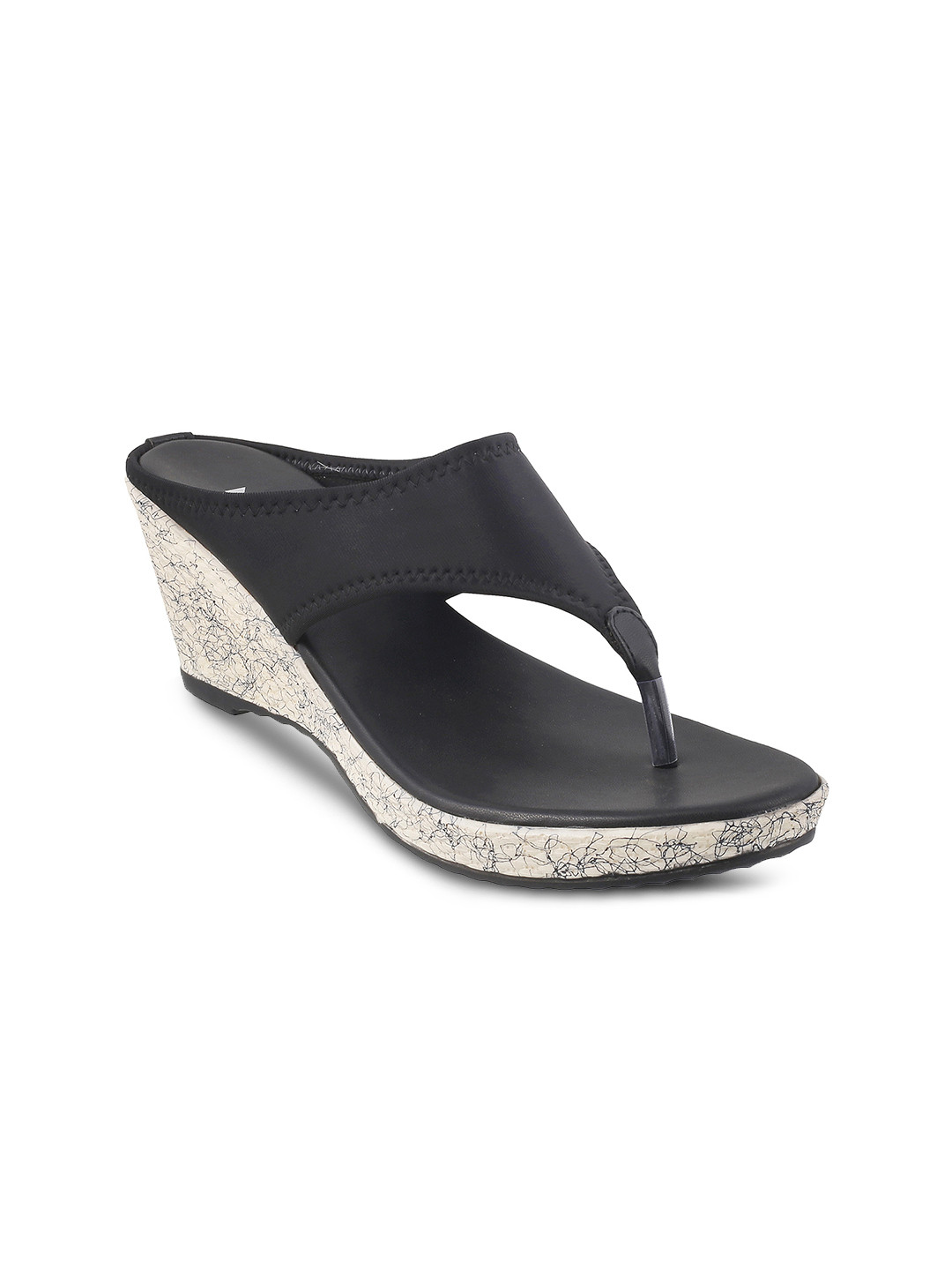 Buy Mochi Women Black Solid Wedges - Heels for Women 1940475 | Myntra