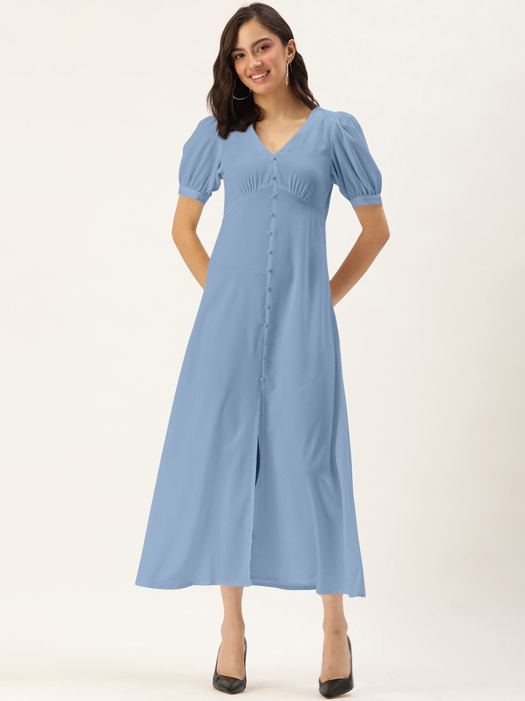 DressBerry Blue Peplum Dress