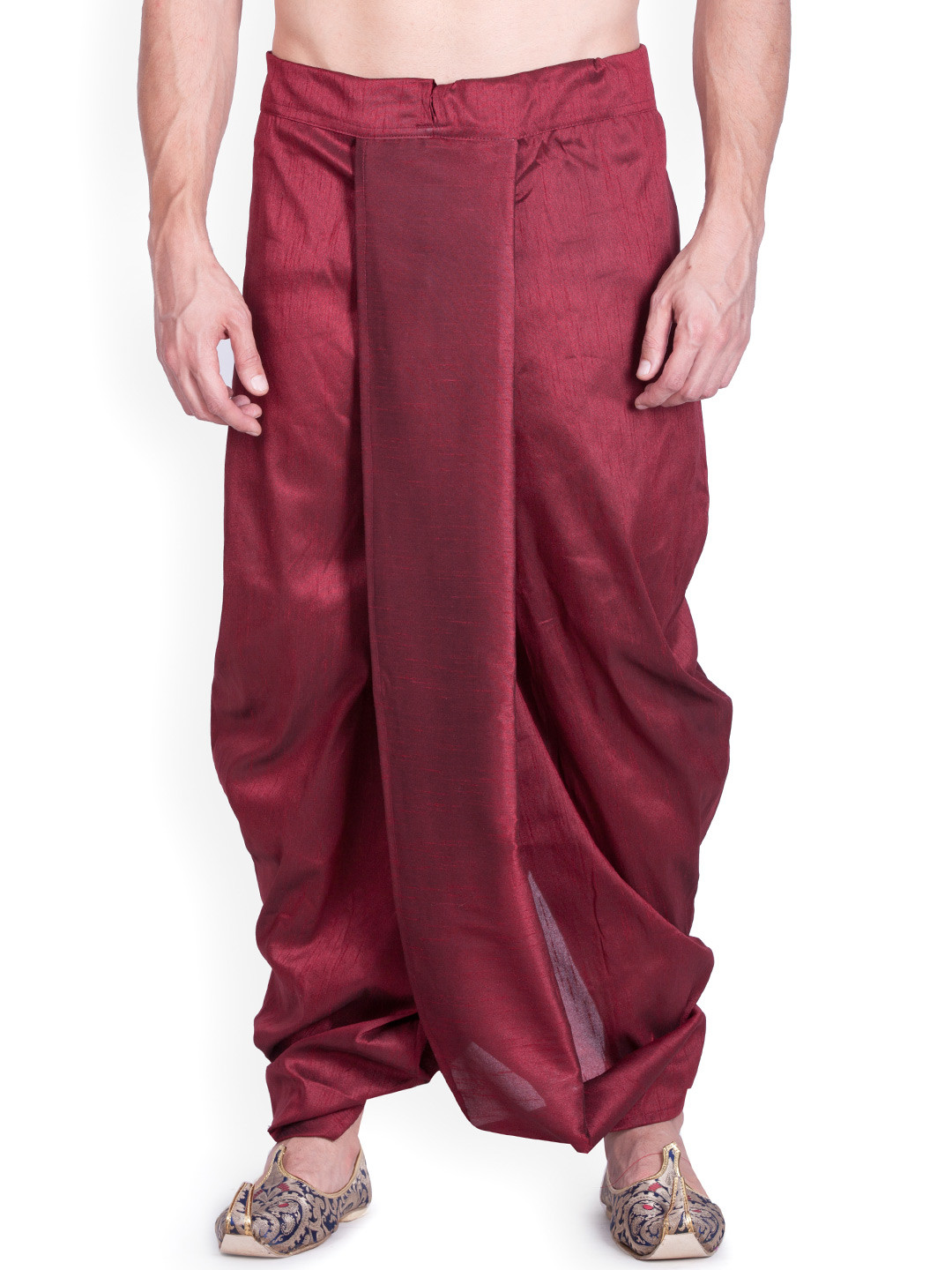 Here&Now X Sanwara  Maroon Dhoti