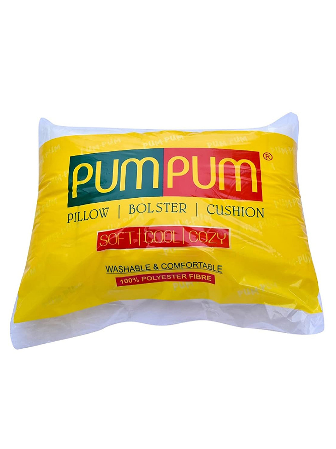 Pum Pum Unisex White Soft Hollow Fiber Bolster Cushions