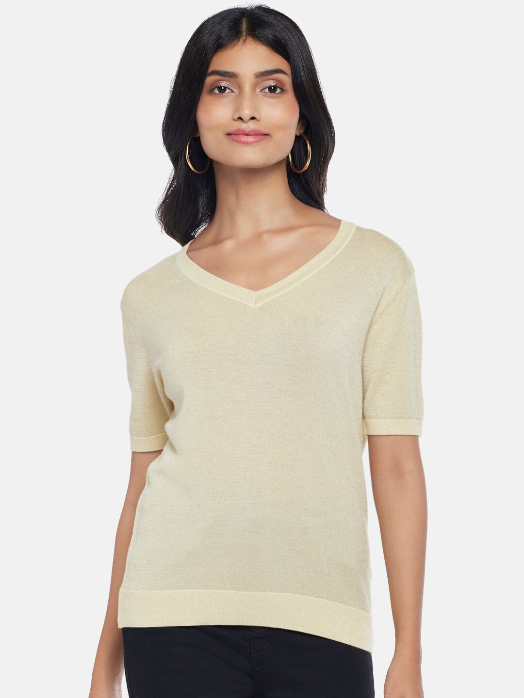 Honey by Pantaloons Yellow Solid Top