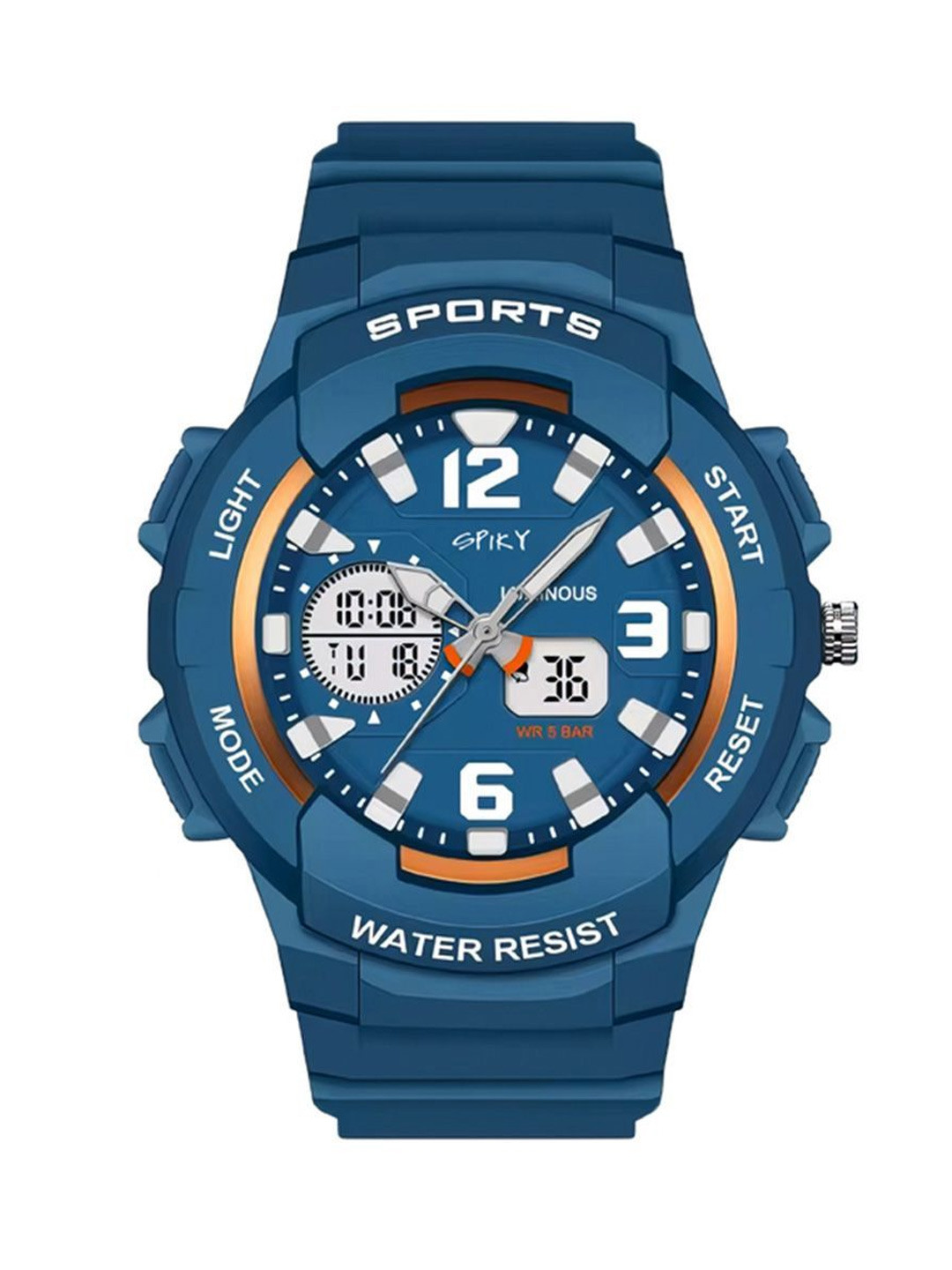 Spiky Unisex Kids Blue Printed Dial & Blue Bracelet Style Straps Analogue Multi Function Automatic Watch