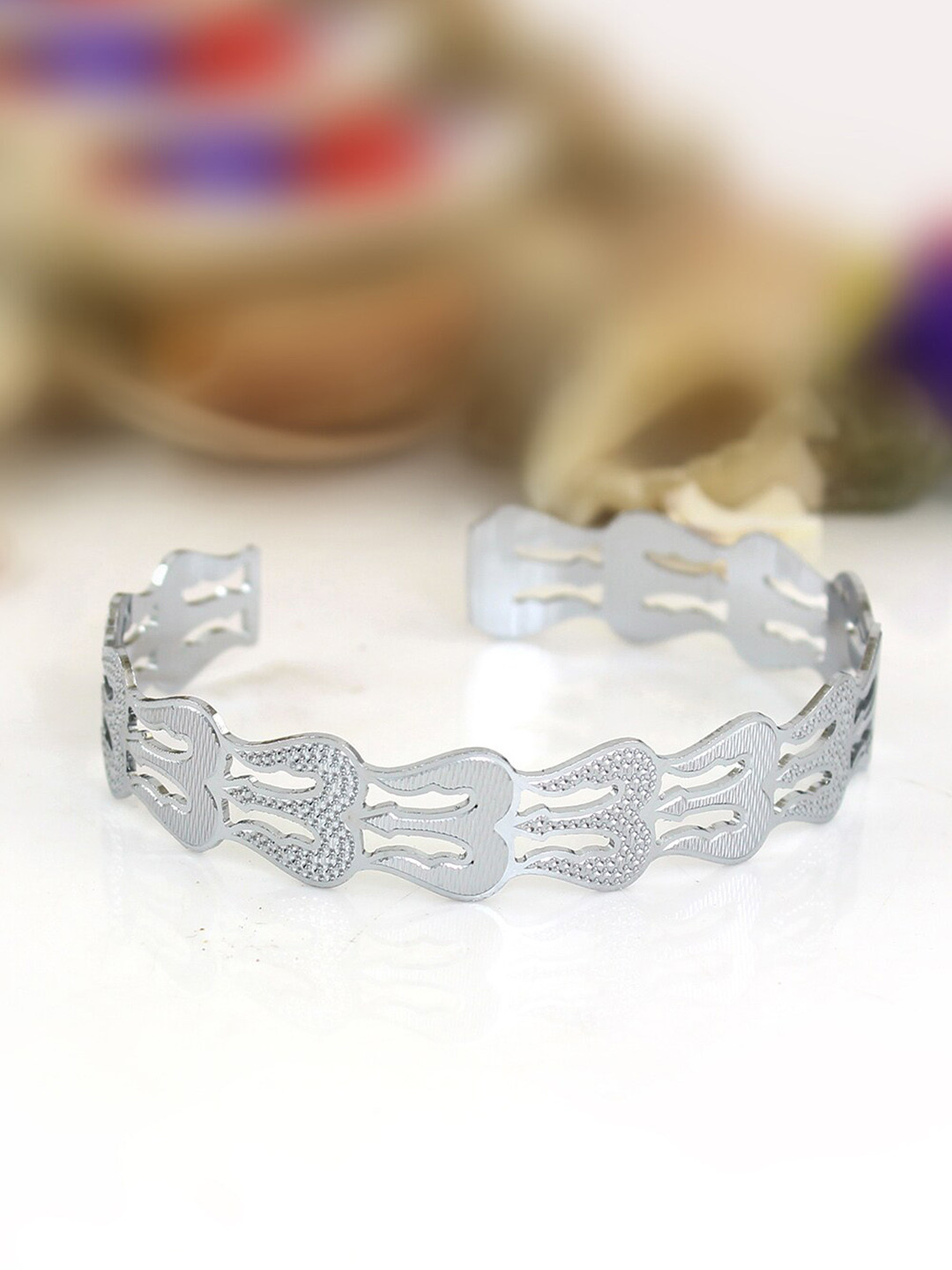 NAKABH Men Silver Bracelet kada