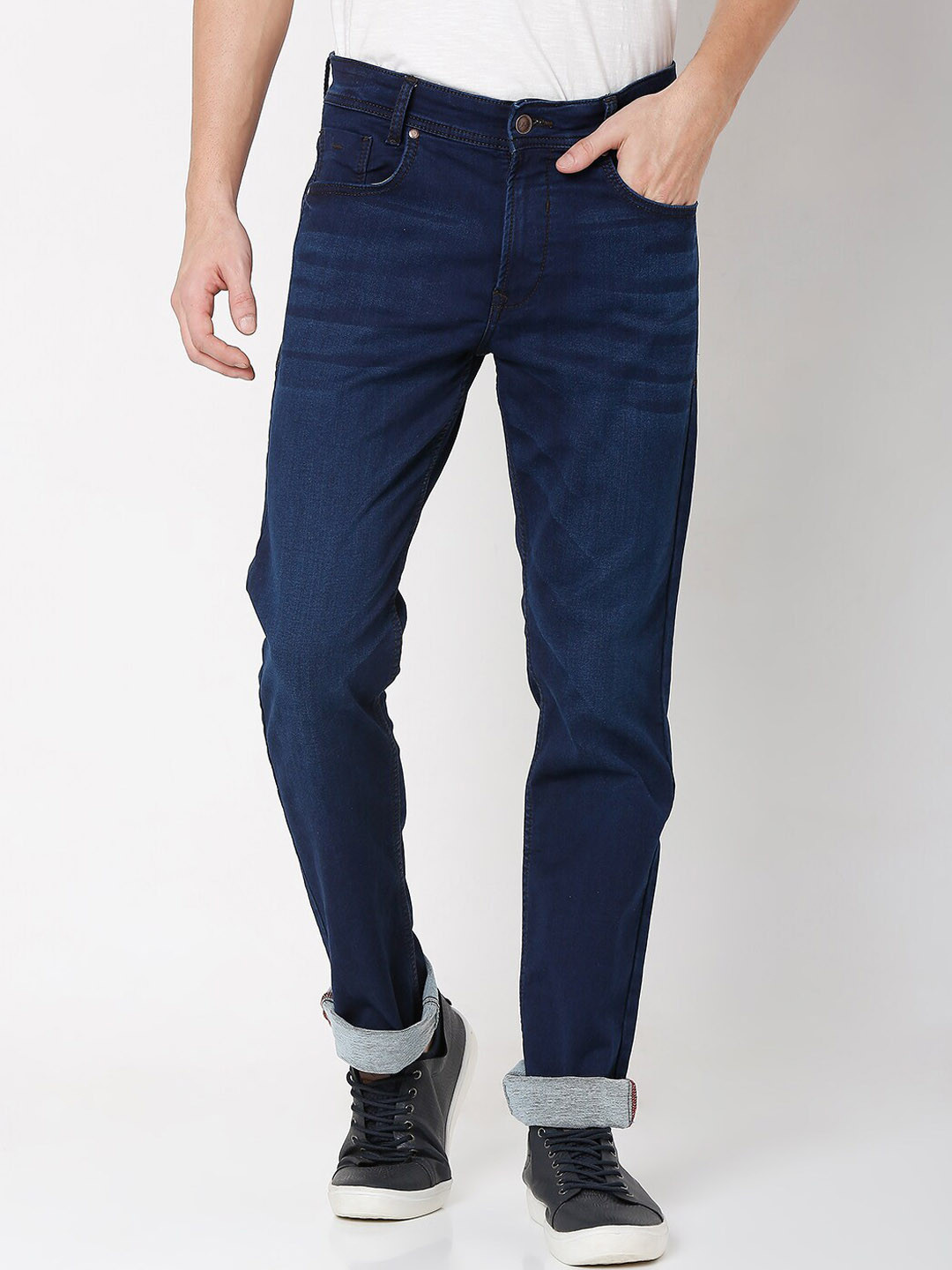 Mufti Men Blue Straight Fit Jeans