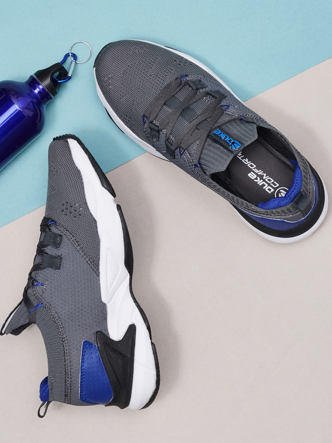 Duke Men Grey Training or Gym Shoes