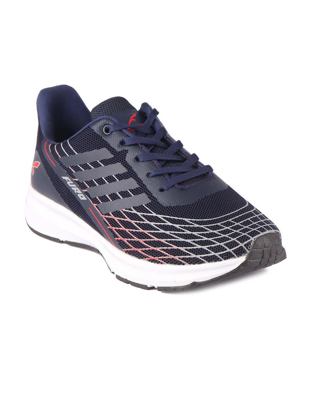 FURO by Red Chief Men Navy Blue Mesh Lace-Up Sports Shoes