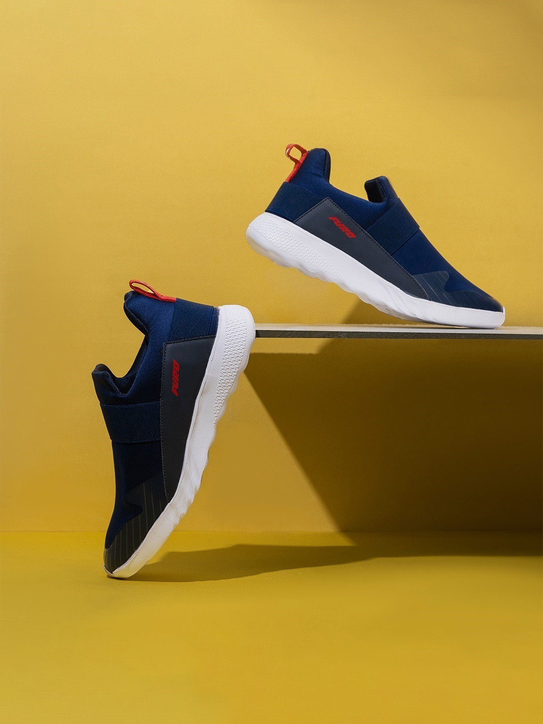 FURO by Red Chief Men Navy Blue Mesh Running Shoes