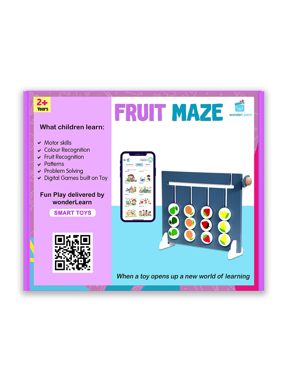 wonderLearn Kids White & Red Fruit Maze Logical Thinking Learning and Development Toys