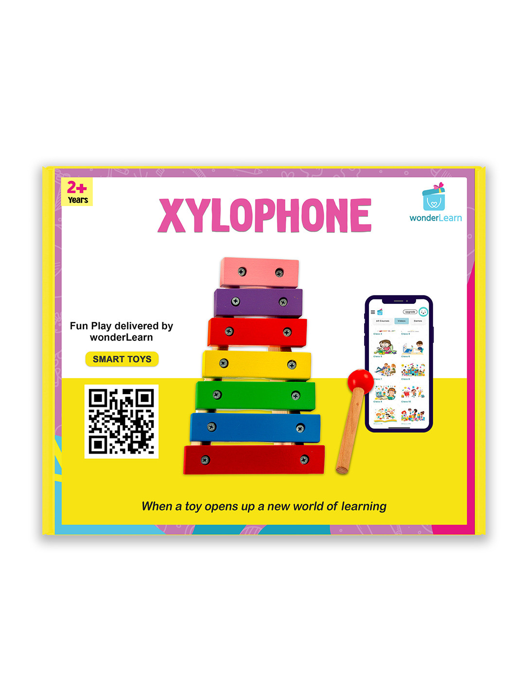 wonderLearn Kids 7 Note Rainbow Xylophone Musical Toy