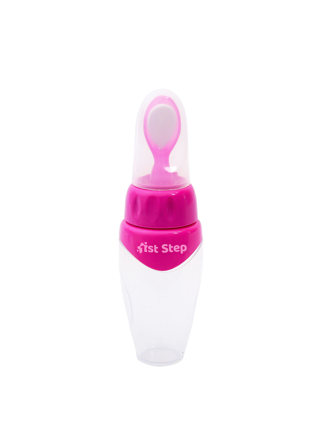 1st Step Infant Kids Pink Solid Squeezy Spoon Feeder