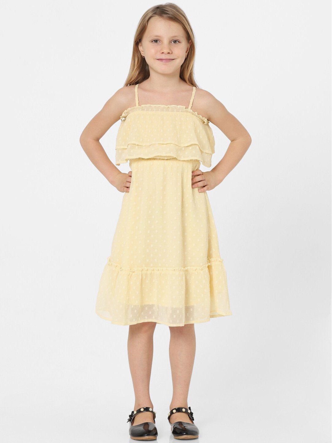 KIDS ONLY Girls Yellow Layered Dress