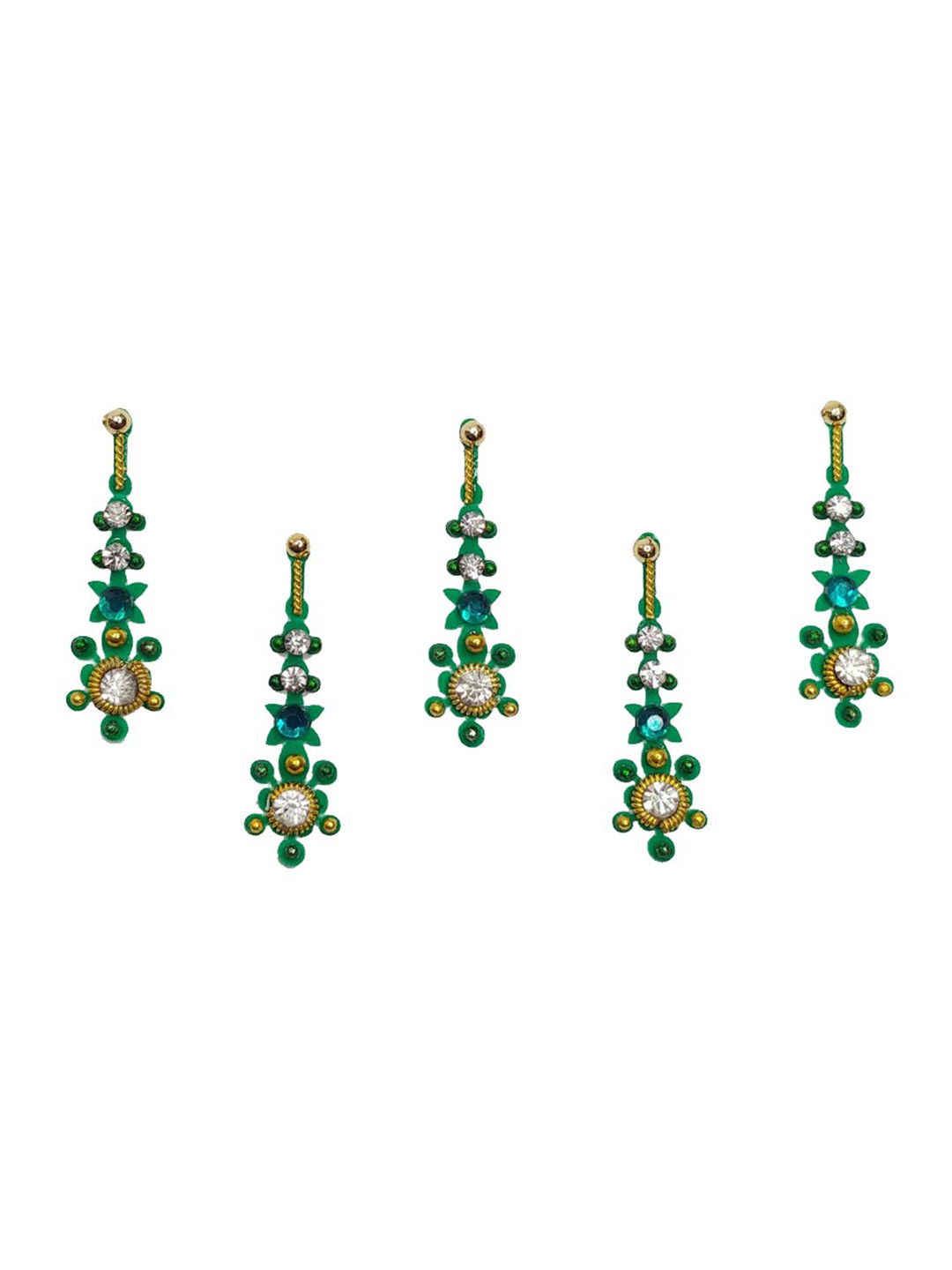 Comet Busters Green  Traditional Designer Bindis
