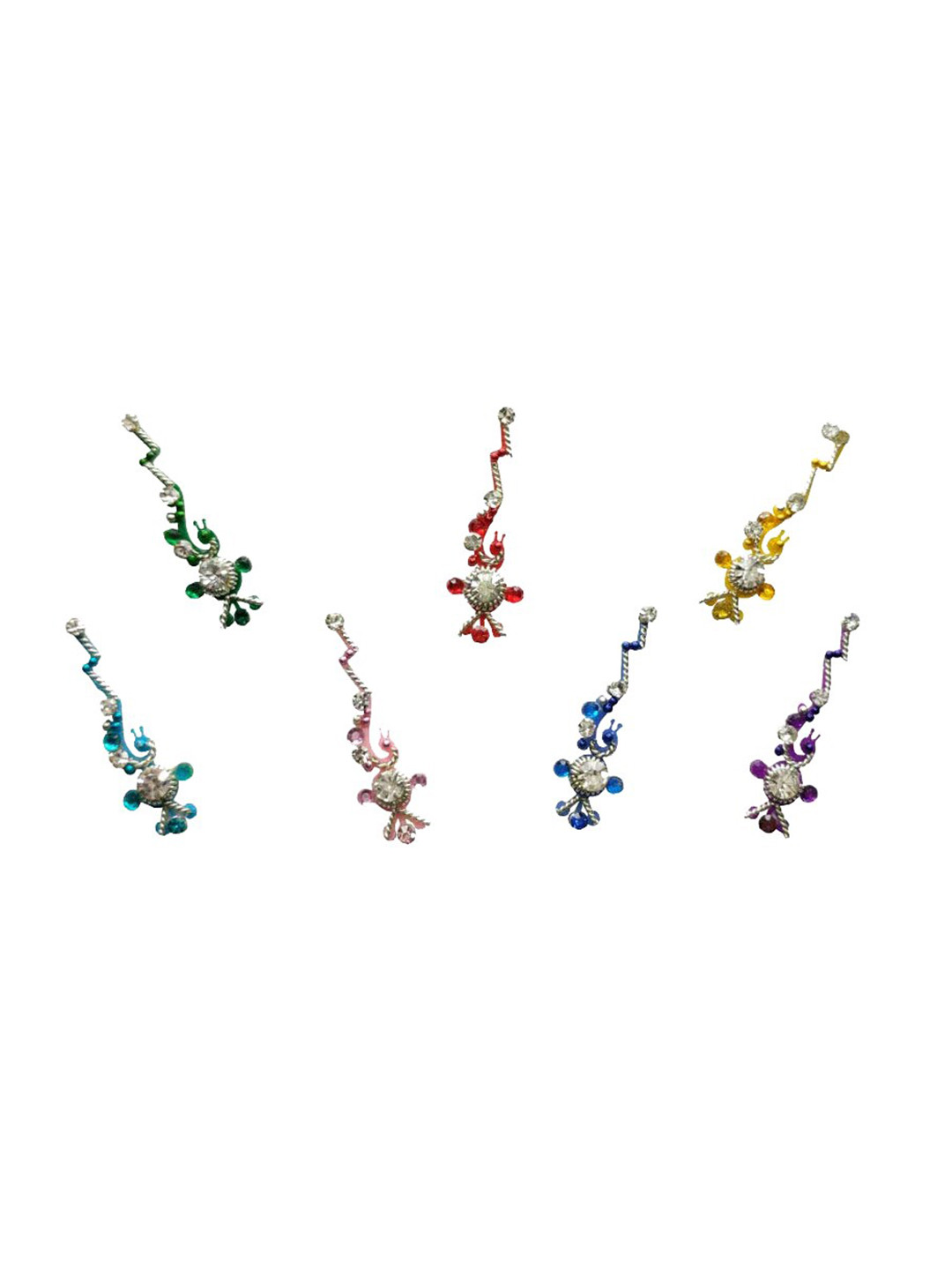 Comet Busters Multicolored 7 Handcrafted Beautiful Traditional Designer Bindis