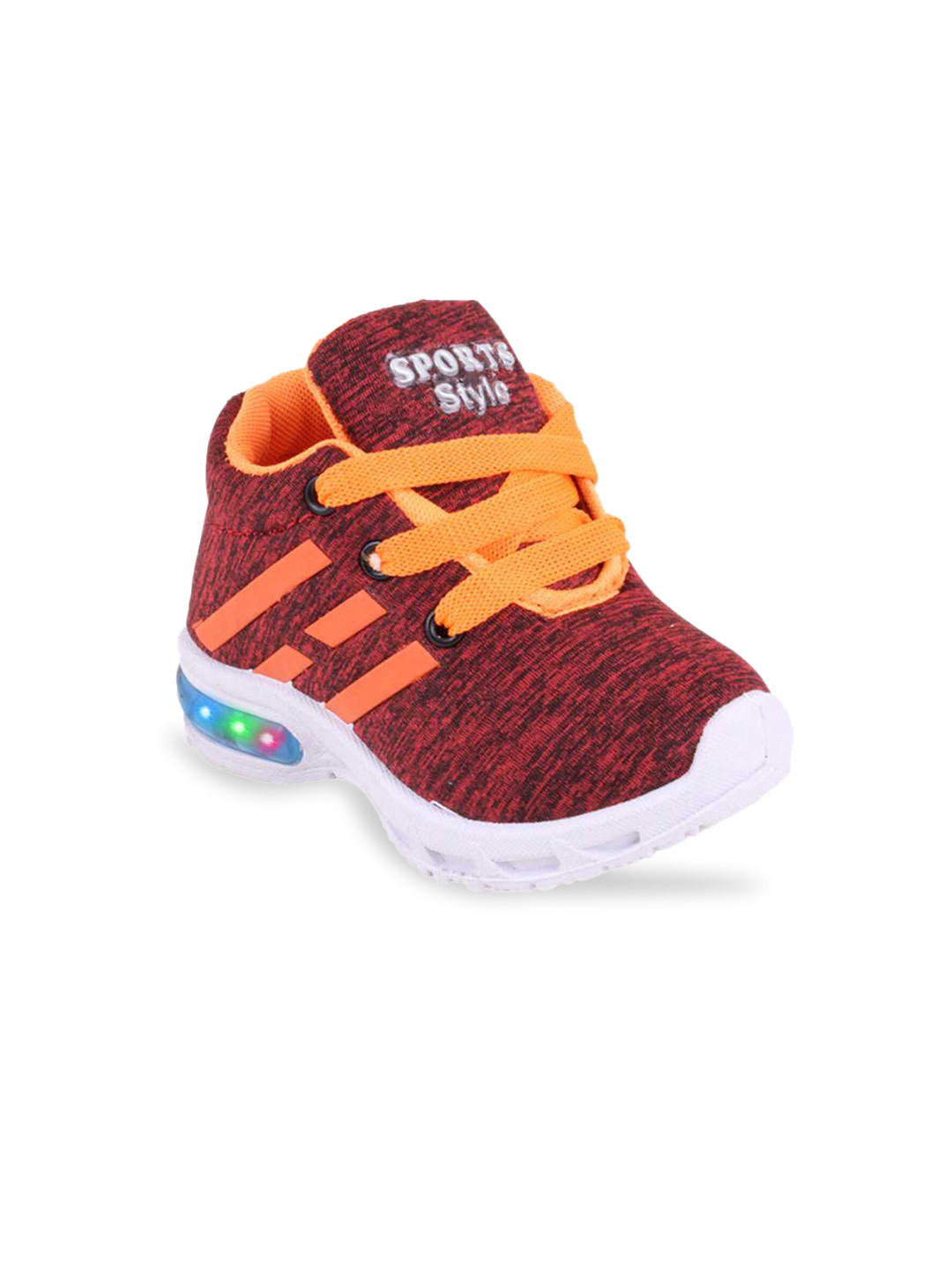 Smartots Unisex Kids Orange & Red Walking Non-Marking Shoes
