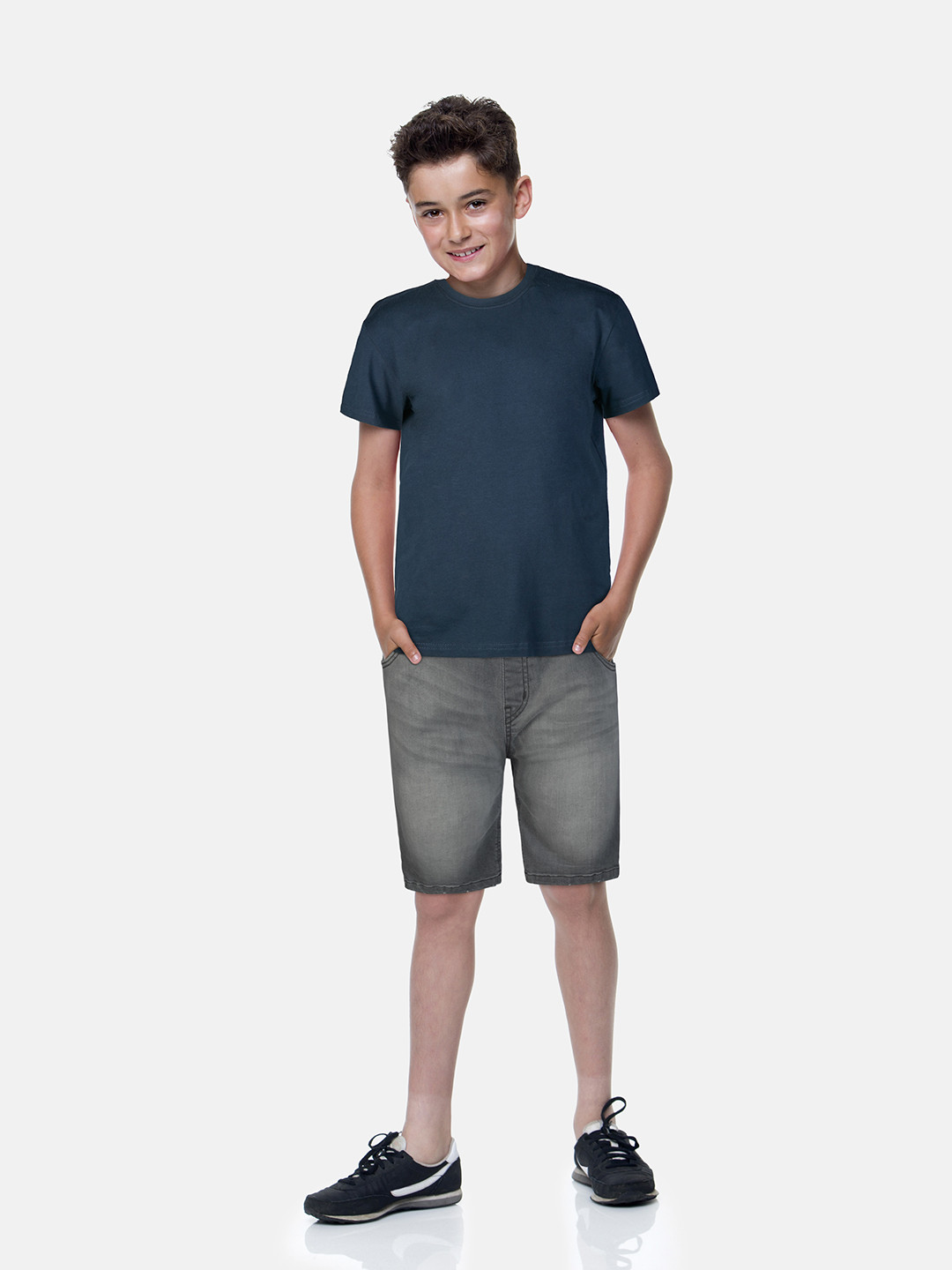 Gini and Jony Boys Grey Washed Denim Shorts