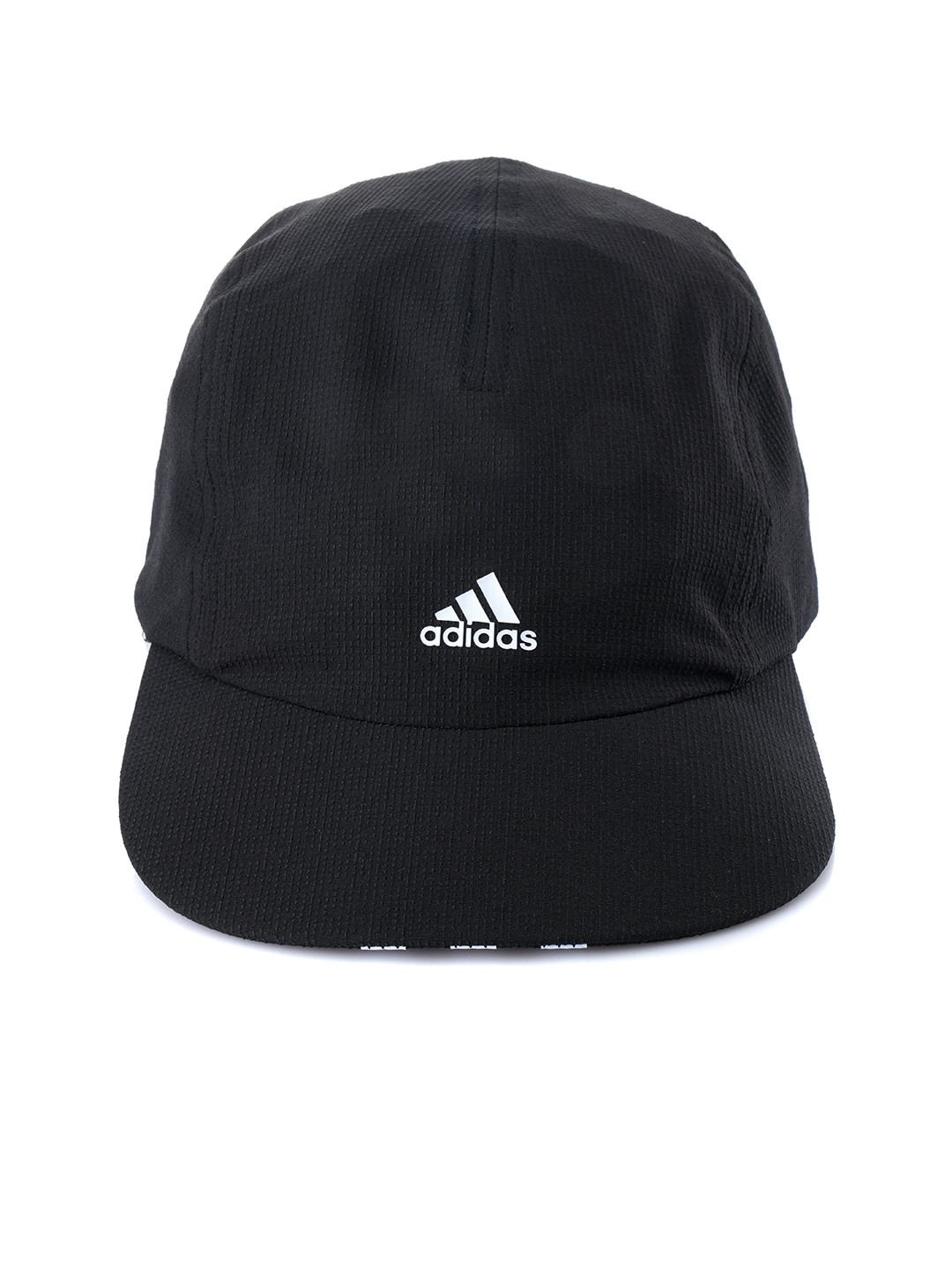 ADIDAS Kids Black Brand Logo Printed HEAT.RDY 4P CAP H.R. Visor Cap