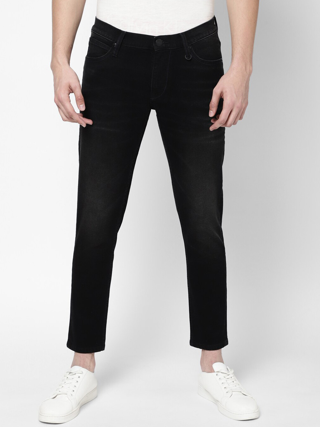 Lee Men Black Skinny Fit Light Fade Stretchable Jeans