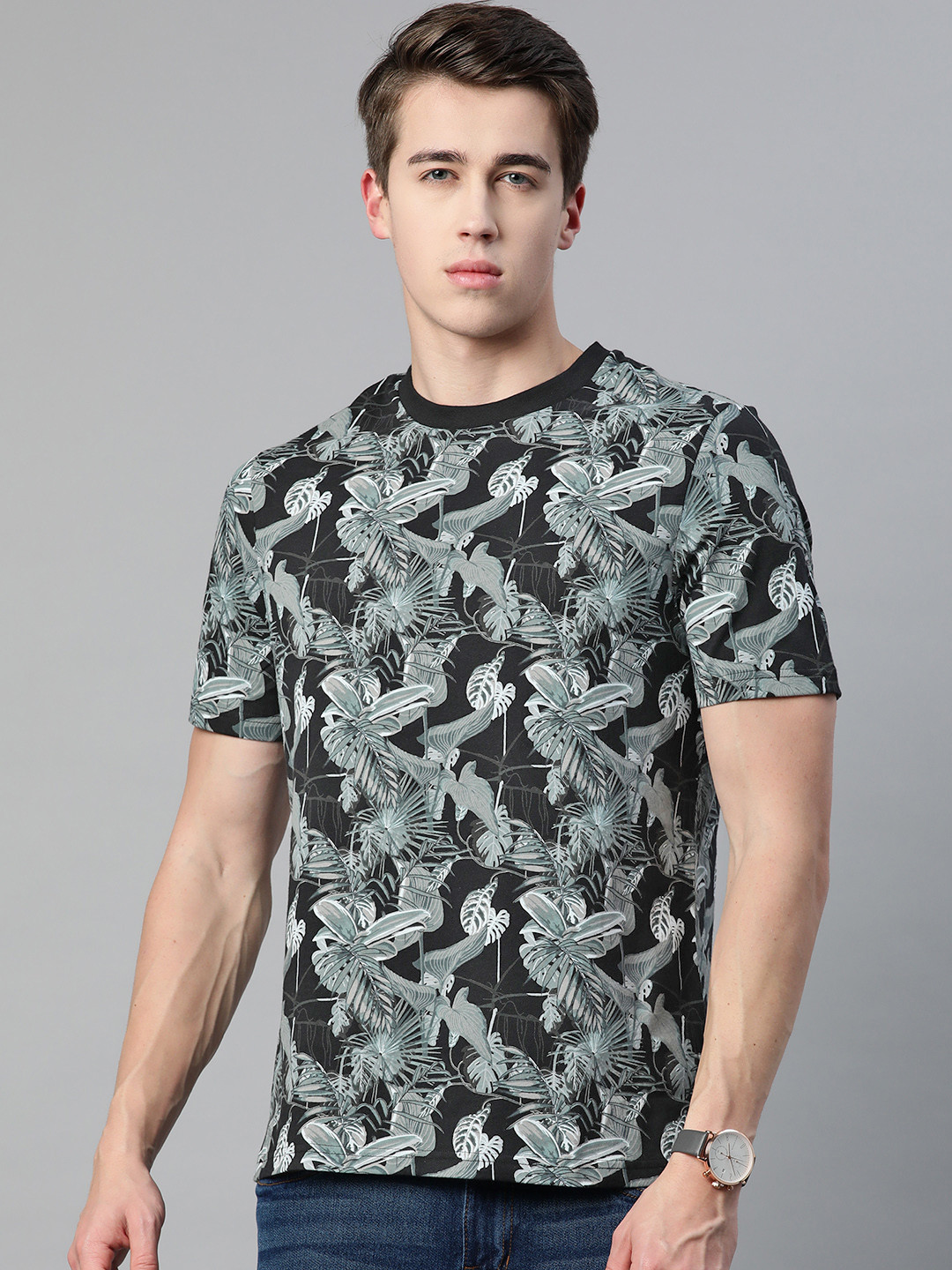 Marks & Spencer Pure Cotton Tropical Printed T-shirt