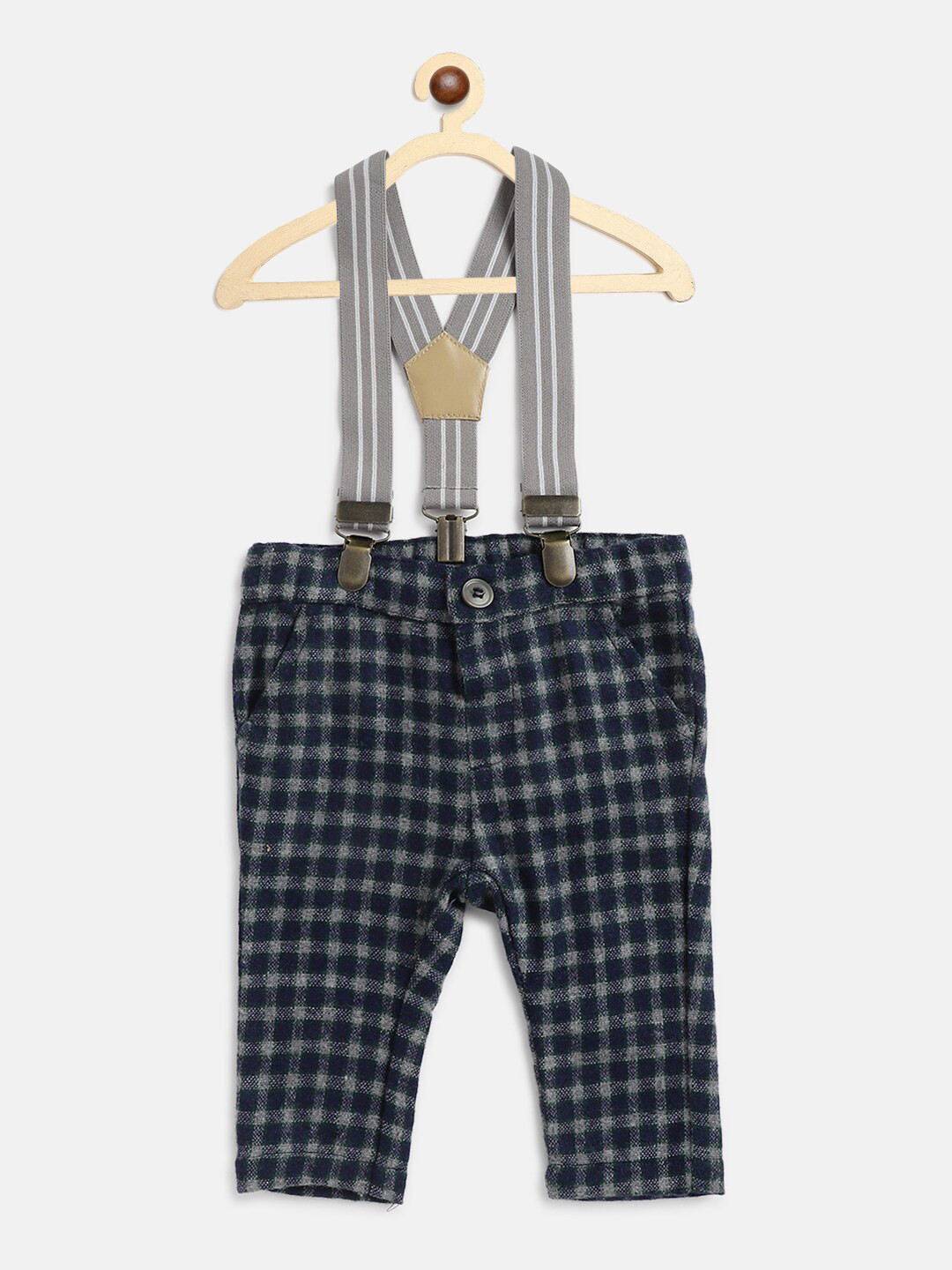 Chicco Boys Blue Checked Relaxed Trousers