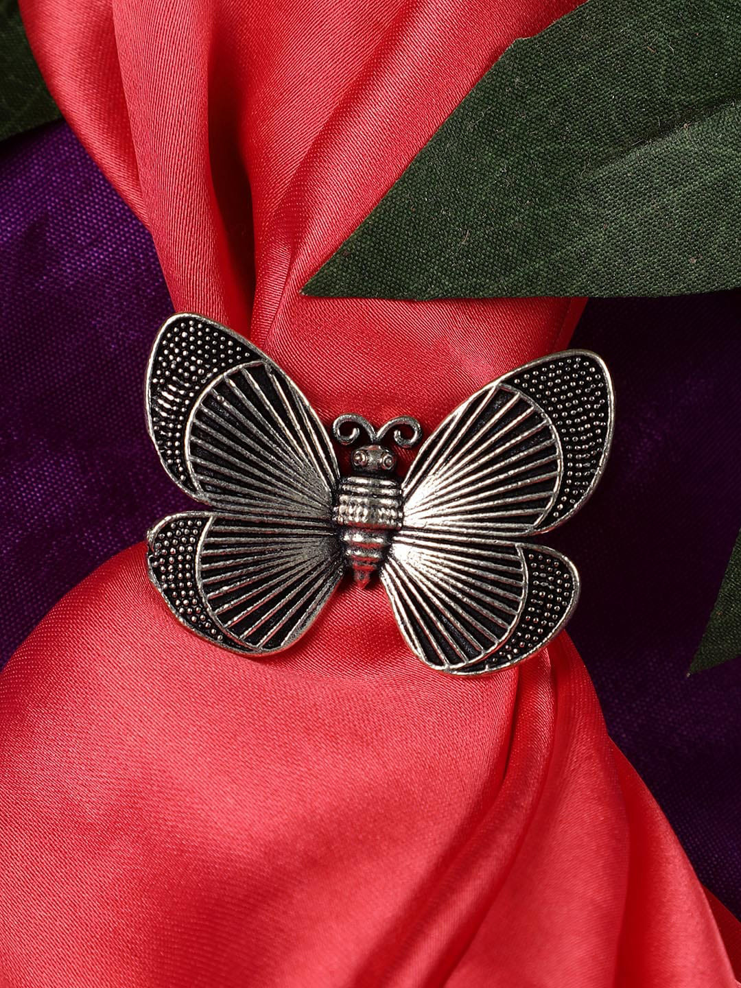 Jazz and Sizzle Silver-Plated Adjustable Finger Ring