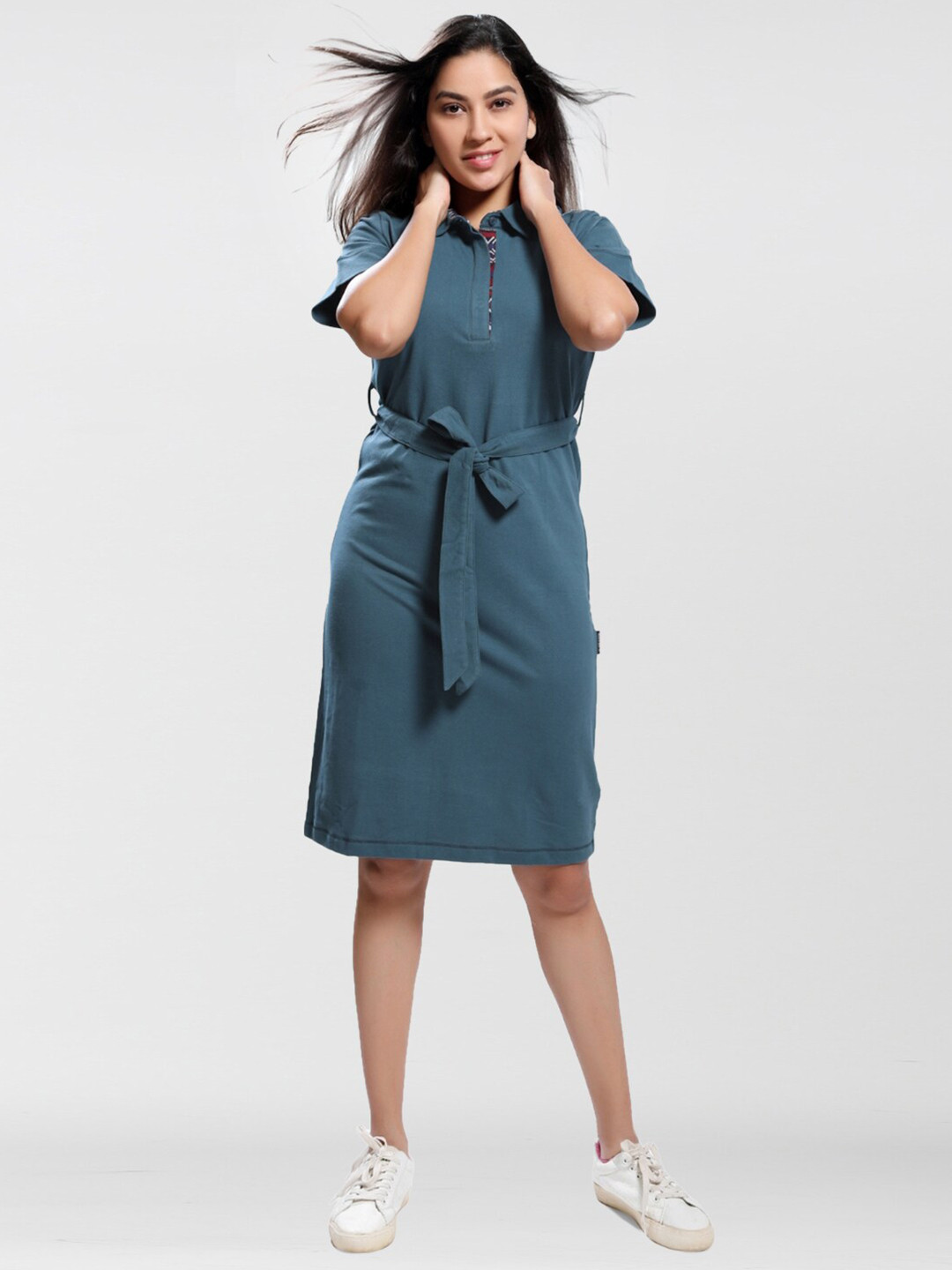 Dream of Glory Inc Grey  A-Line Shirt Dress