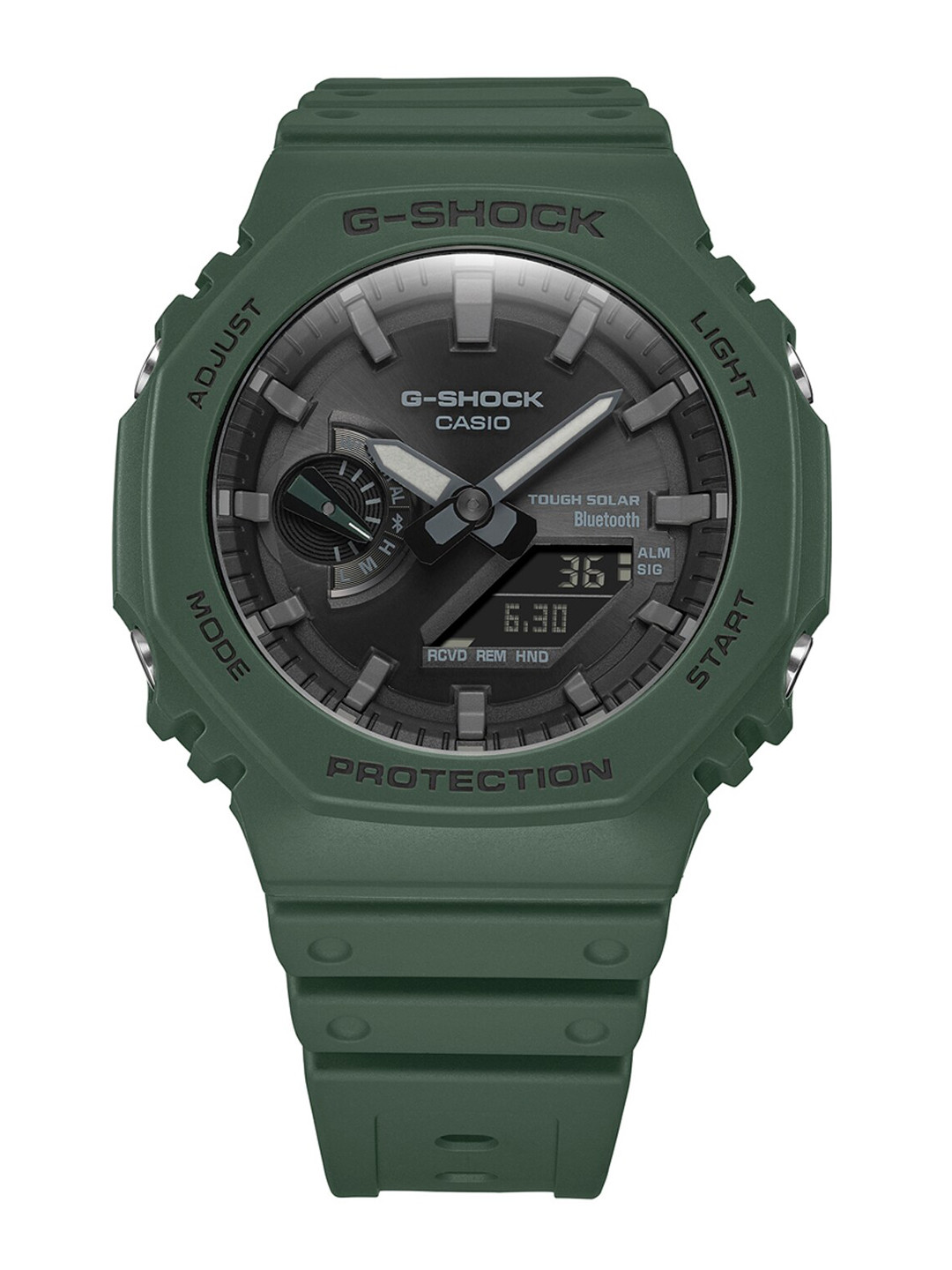 CASIO Men G-Shock GA-B2100-3ADR Green Analog-Digital Dial Green Resin Strap Watch G1244
