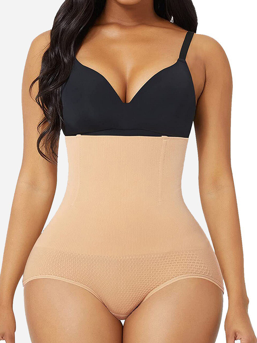 HSR Women Cream-Coloured Solid Shapewear