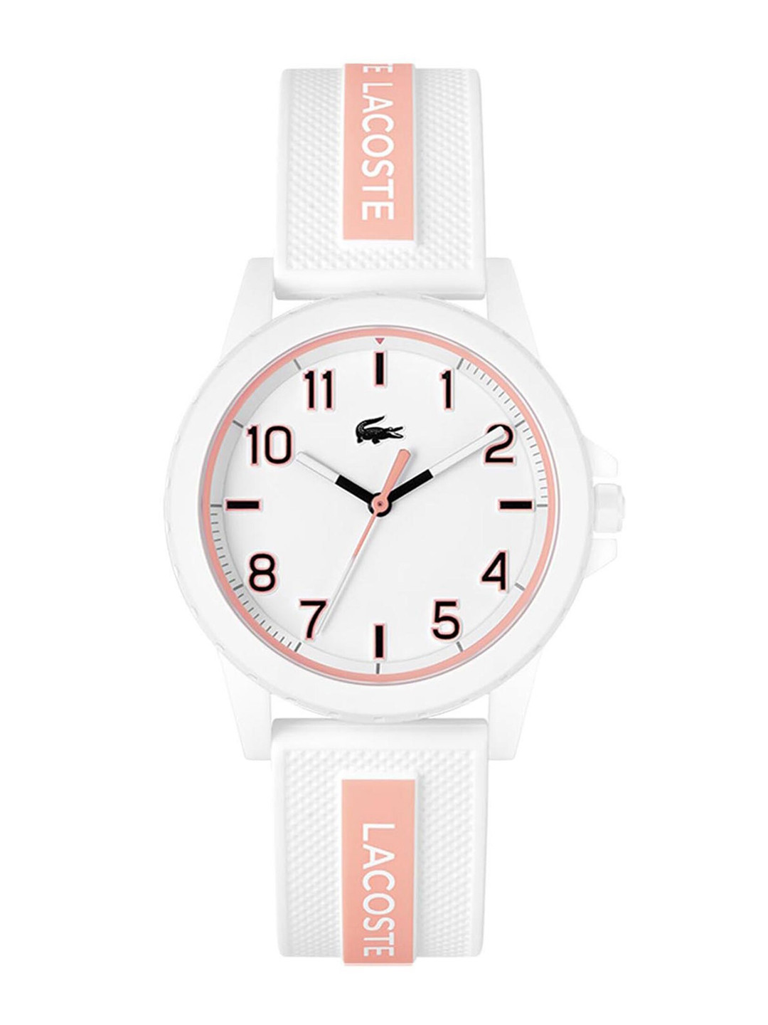 Lacoste Unisex White Brass Dial & White Bracelet Style Straps Analogue Watch 2020143