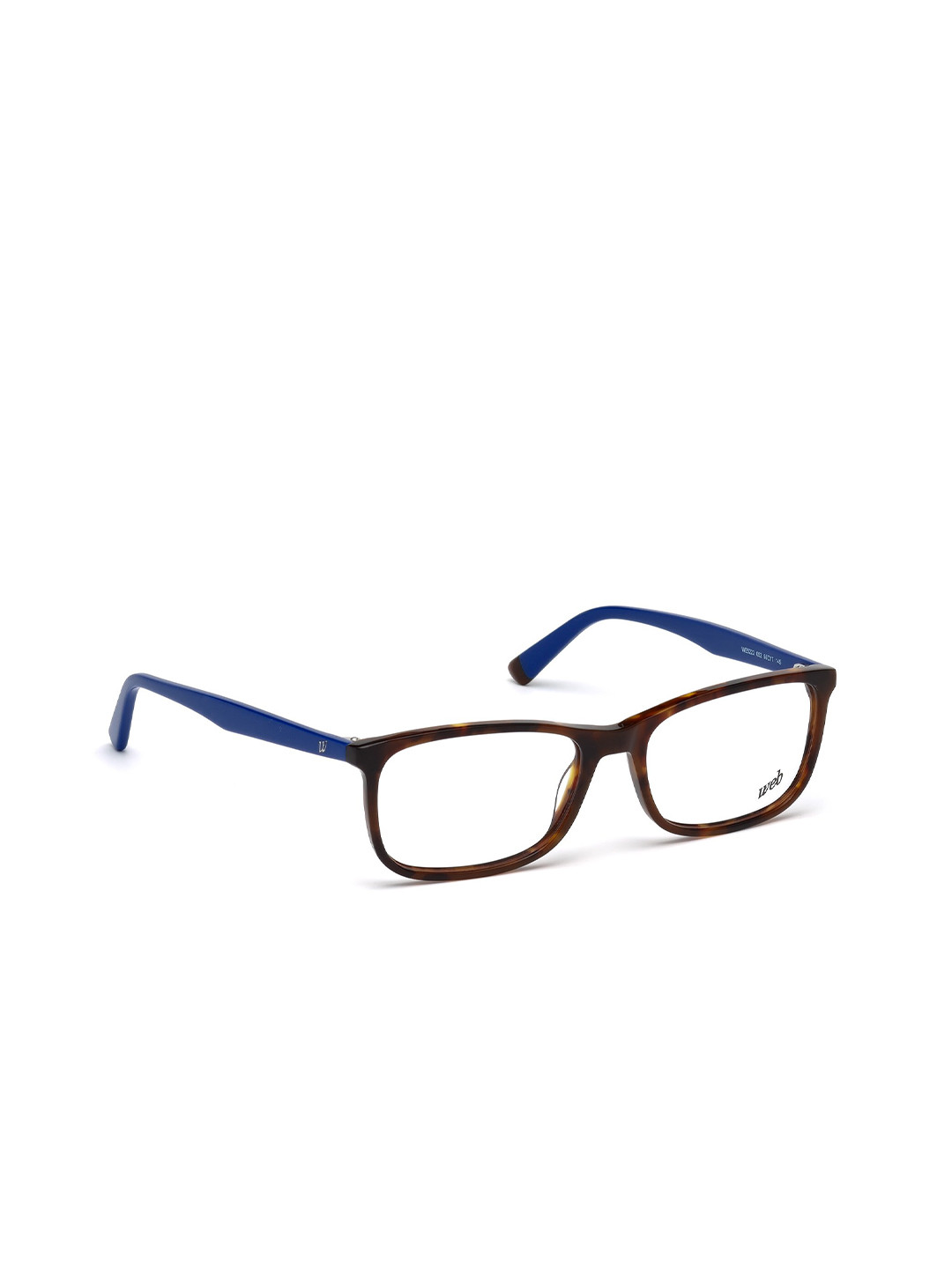 WEB EYEWEAR Men Transparent & Black Full Rim Rectangle Frames WE5223 55 052