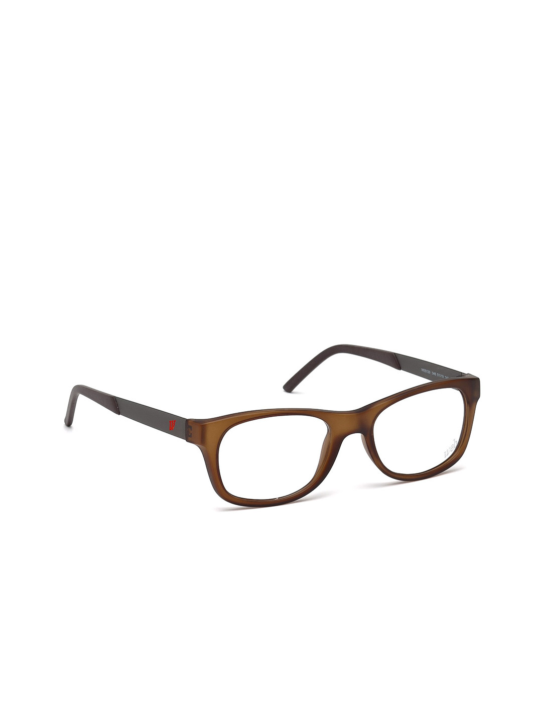 WEB EYEWEAR Men Transparent & Brown Full Rim Square Frame WE5129 51 046