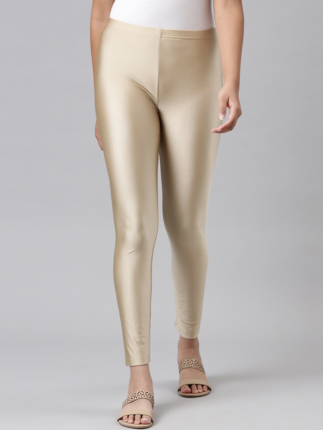 Buy Go Colors Girls Gold Coloured Shimmer Ankle Length Leggings Leggings for Girls 19443440 Myntra