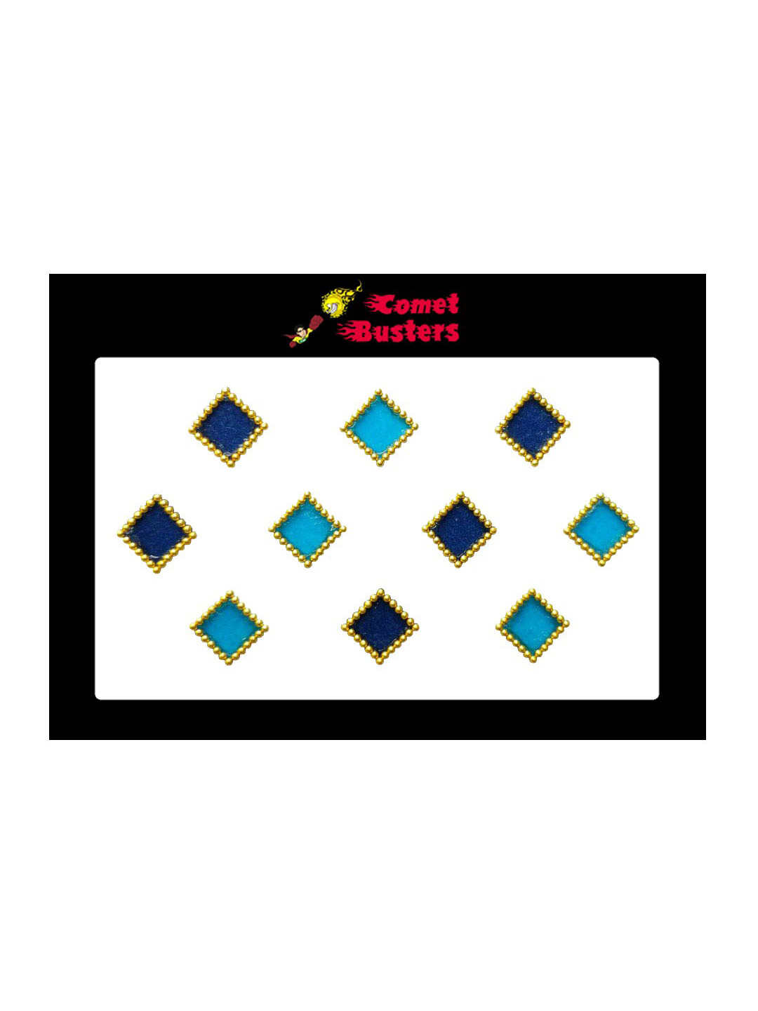 Comet Busters Blue & Golden Geometric Bindis