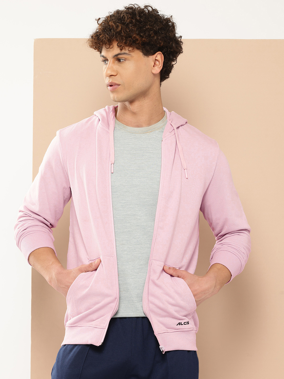 Alcis Men Lilac Solid Bomber Jacket