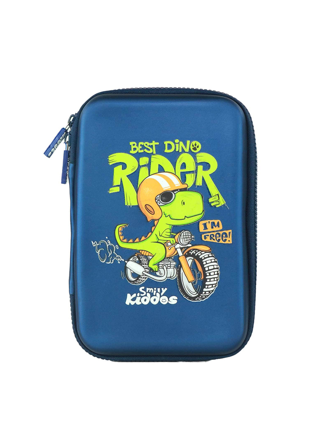 Smily Kiddos Blue Rider Dino Printed Single Compartment Pen Case