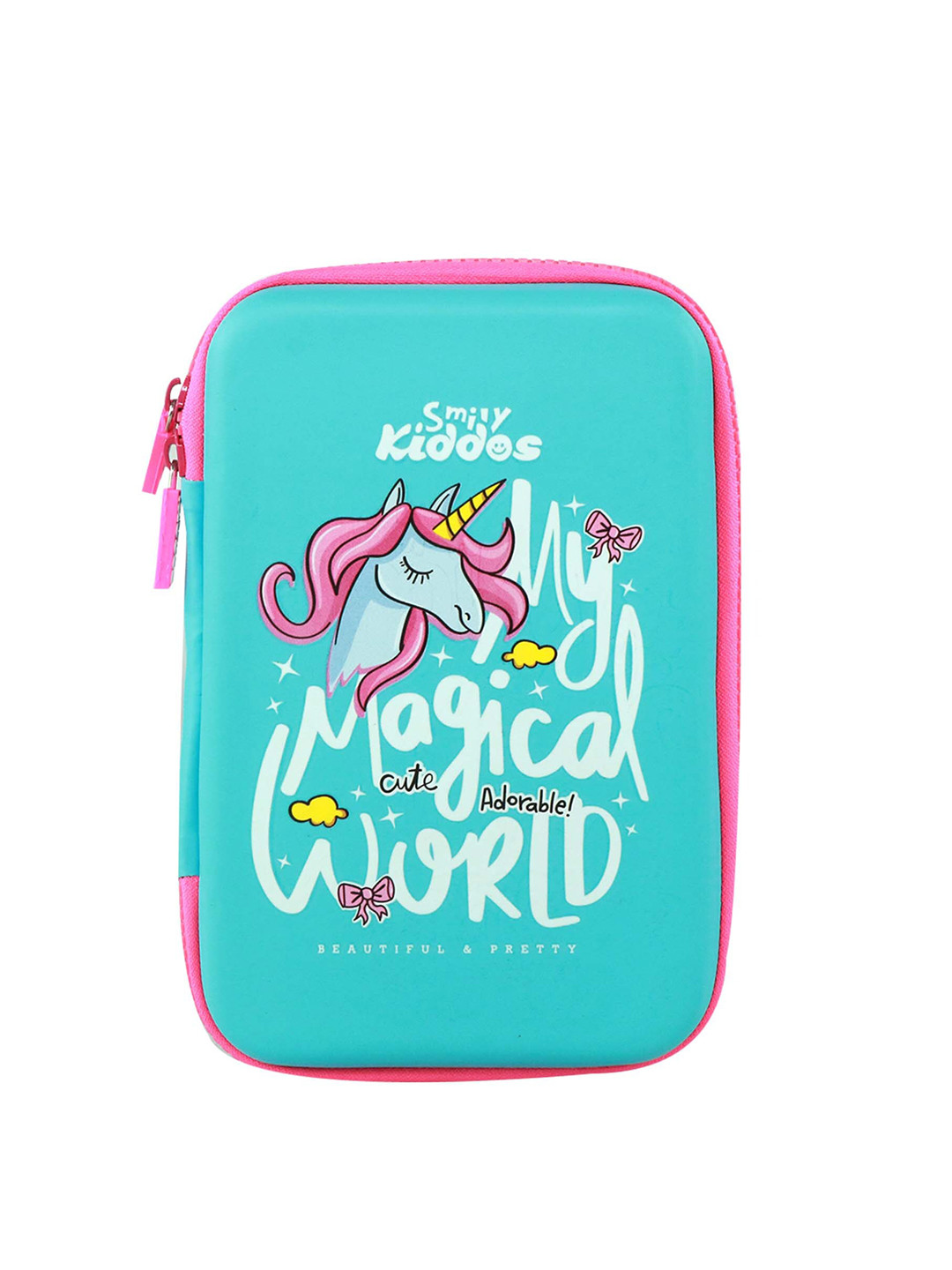 Smily Kiddos Blue & Pink Unicorn Printed Pen Case