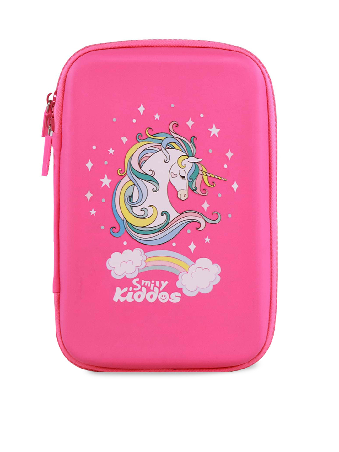 Smily Kiddos Kids Pink Rainbow Unicorn Printed Stationery Pen Case
