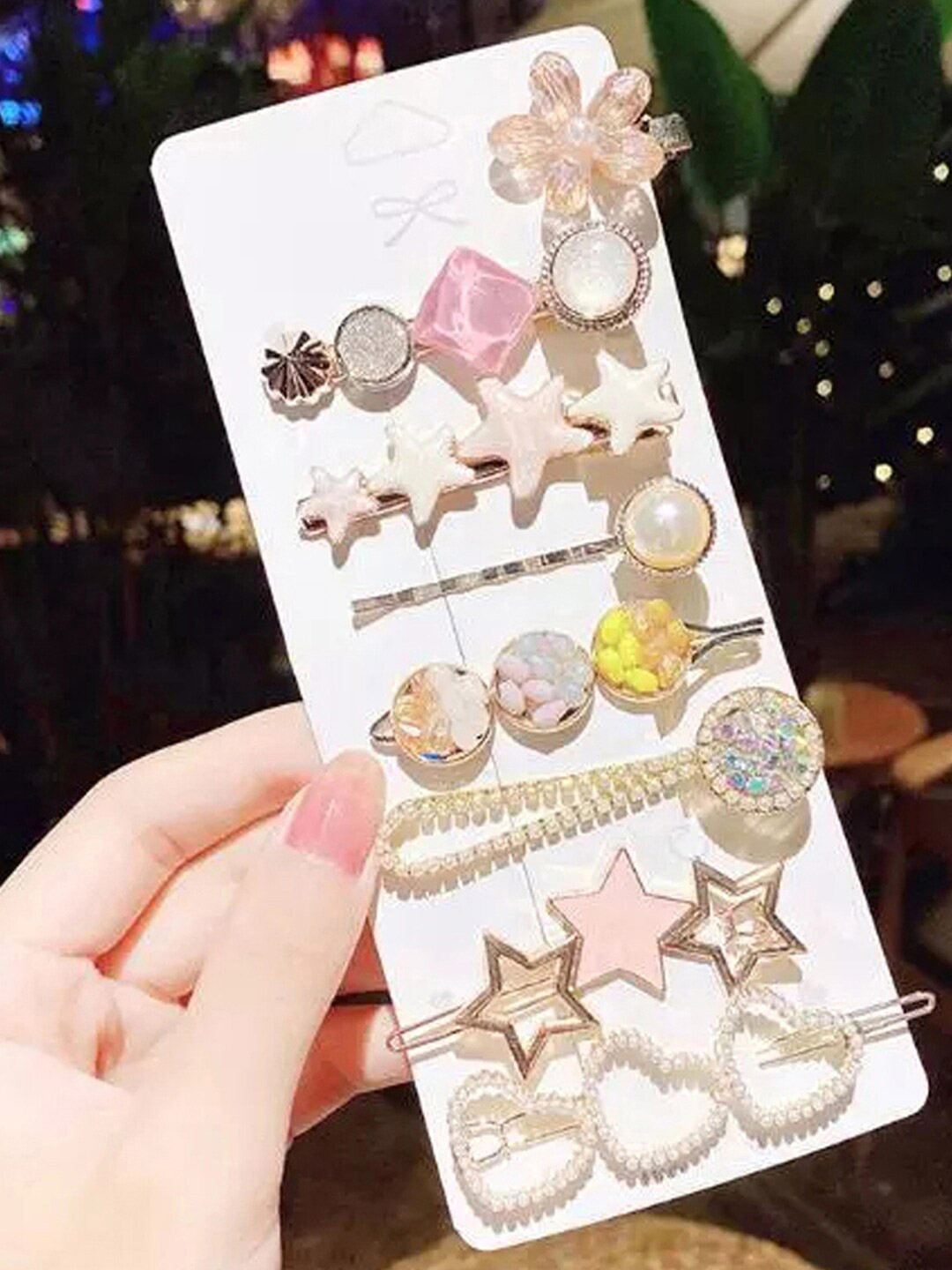 Jewels Galaxy Set Of 8 Women Multicoloured Hair Accessory