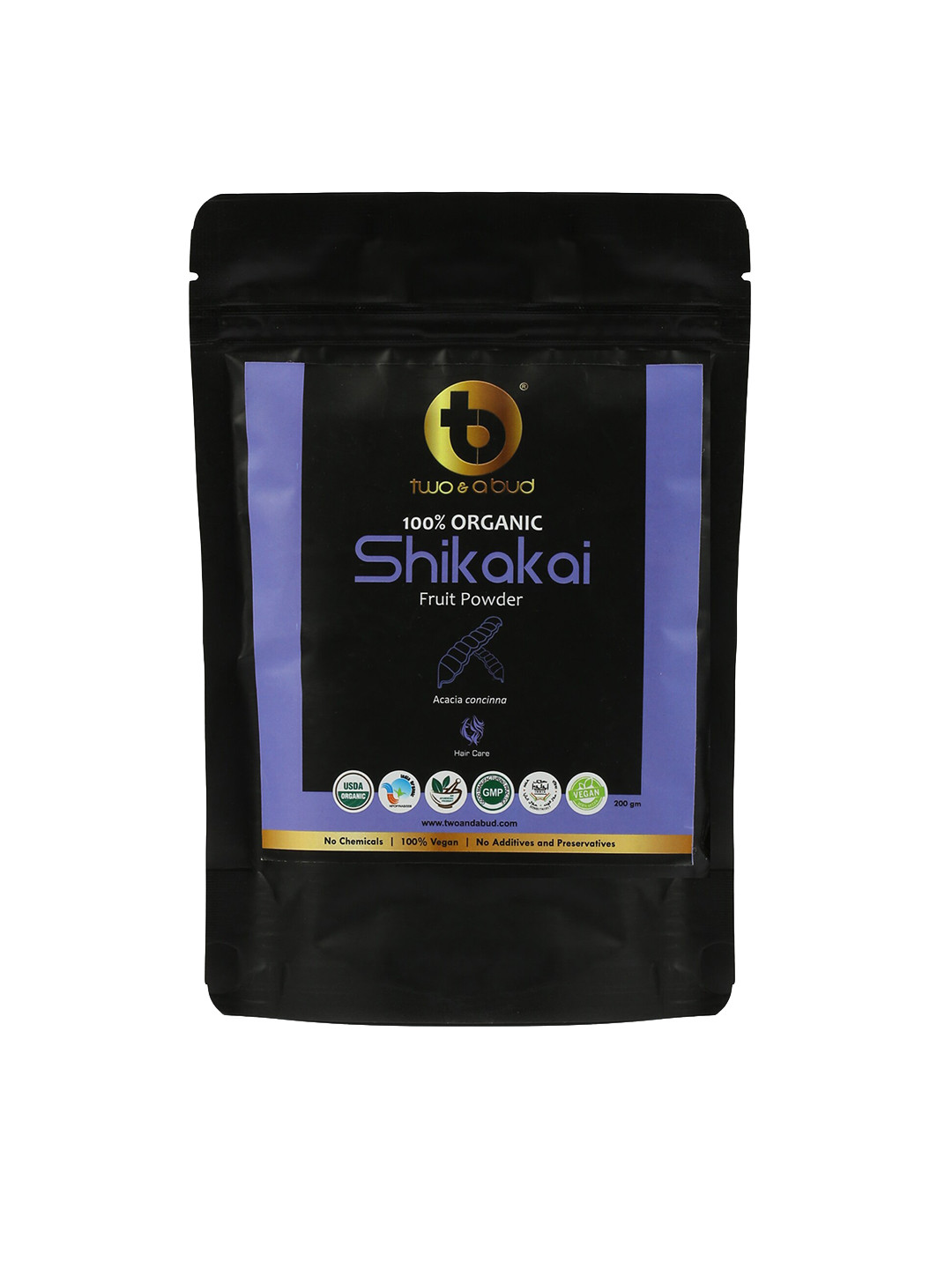 Two & A Bud Beige Organic Shikakai Powder - 100 g