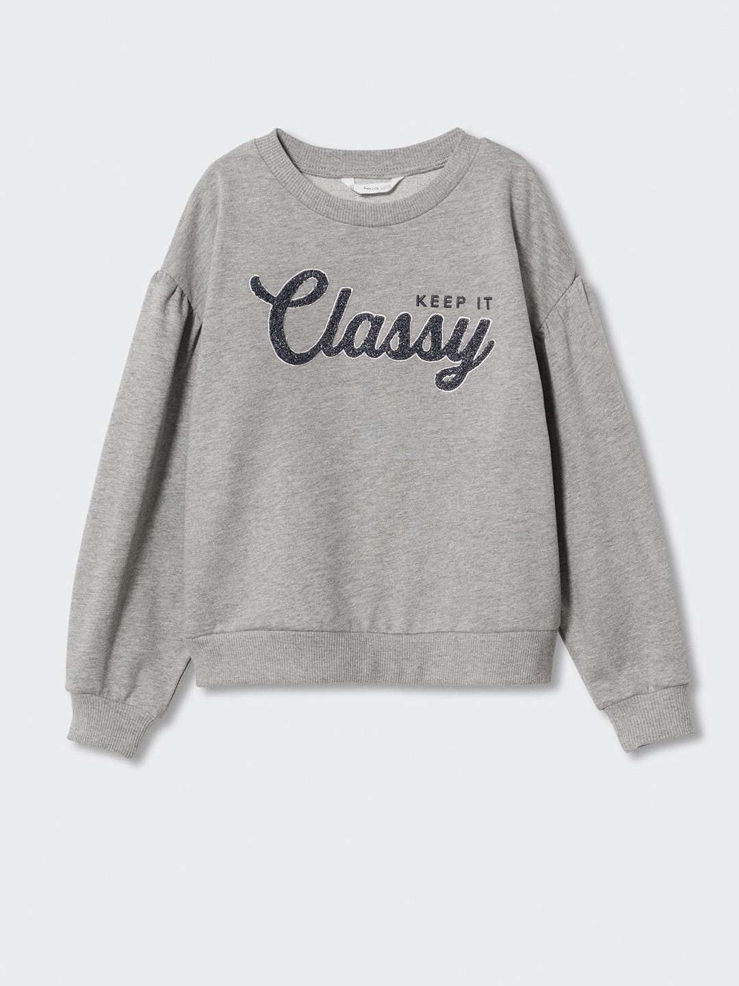 Mango Kids Girls Applique Detail Sustainable Sweatshirt